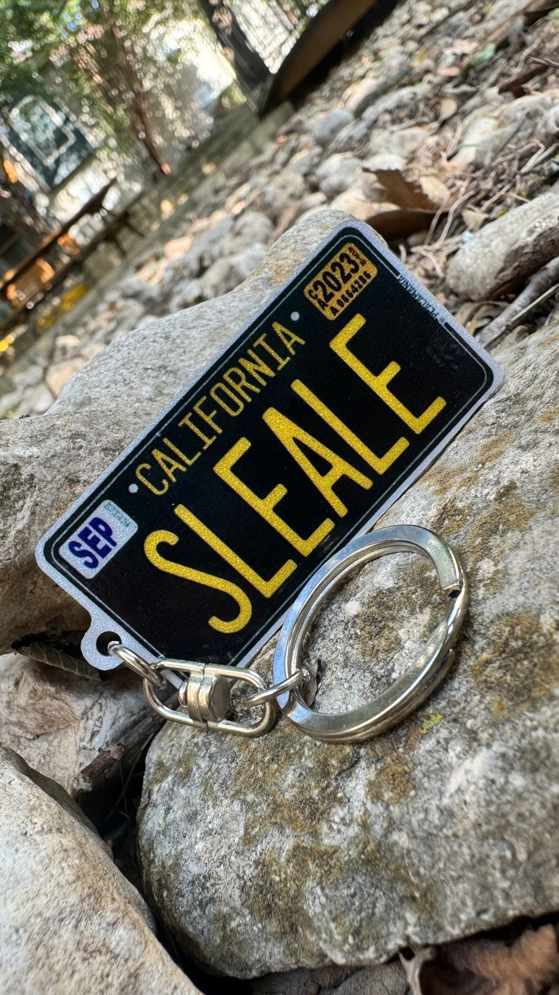 California License Plate Custom Keychain