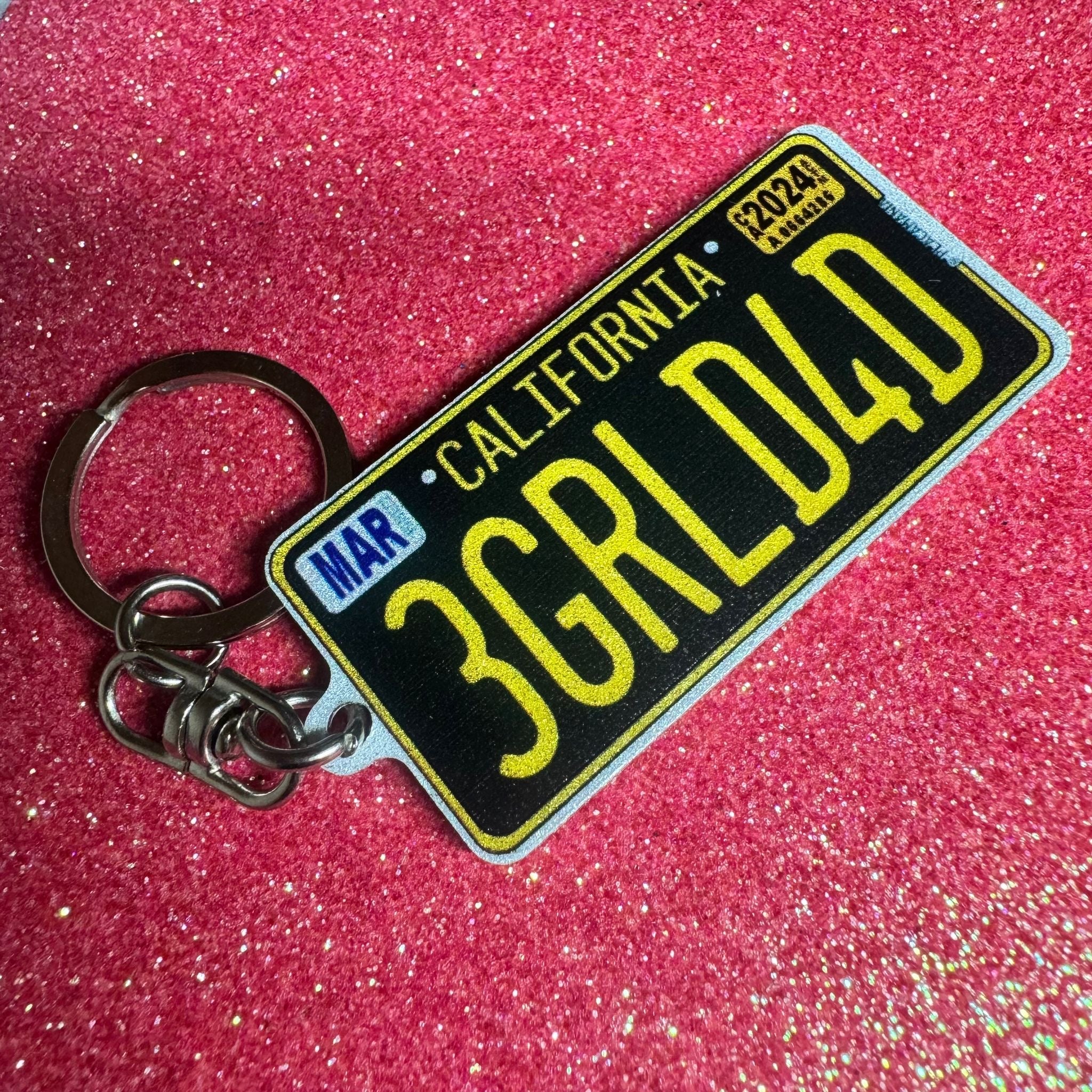 California License Plate Custom Keychain