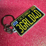 California License Plate Custom Keychain