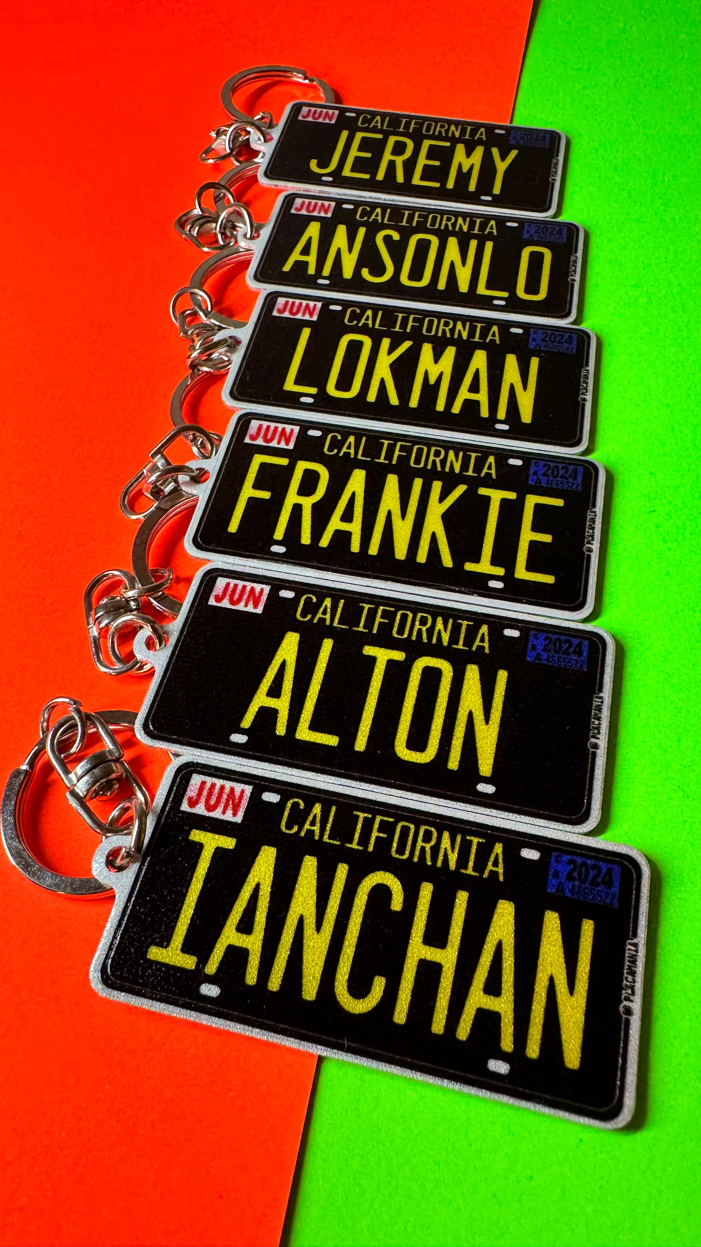 California License Plate Custom Keychain