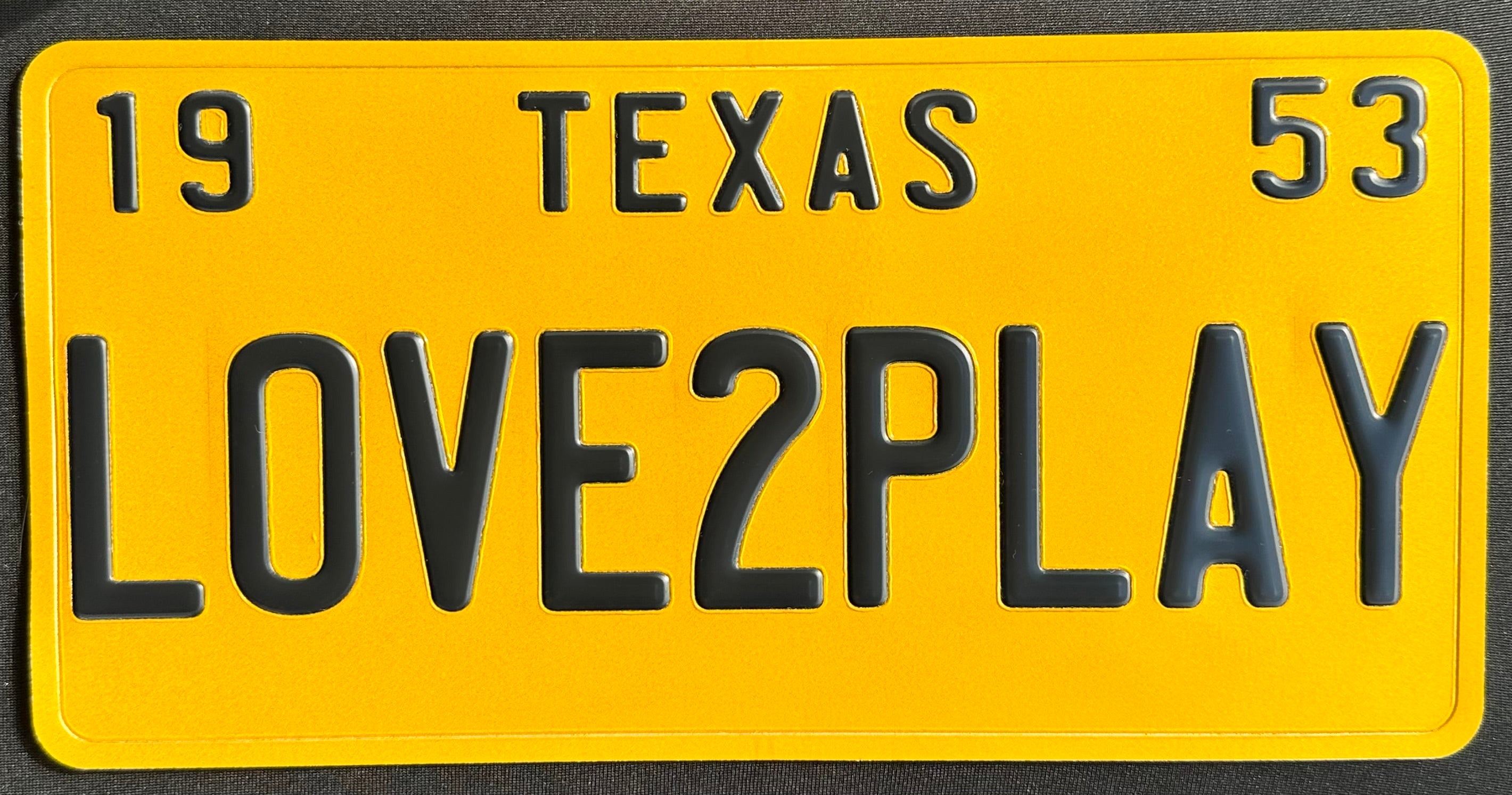 Custom US Aluminium Embossed Vanity License Plate