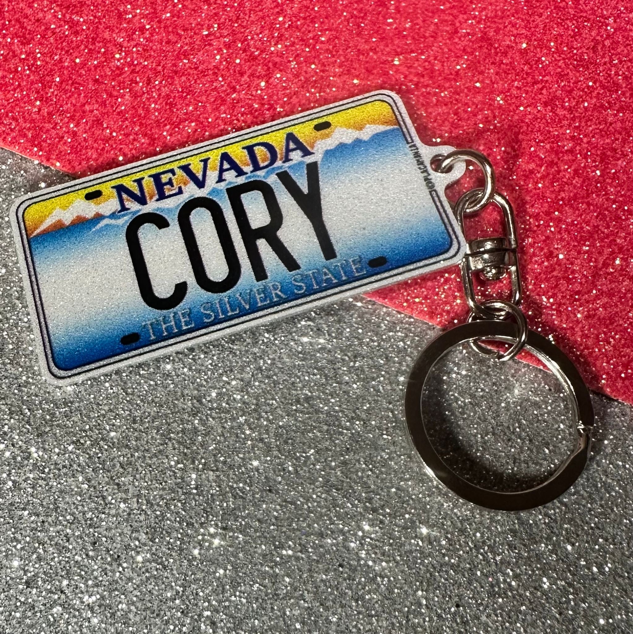 Nevada License Plate Custom Keychain