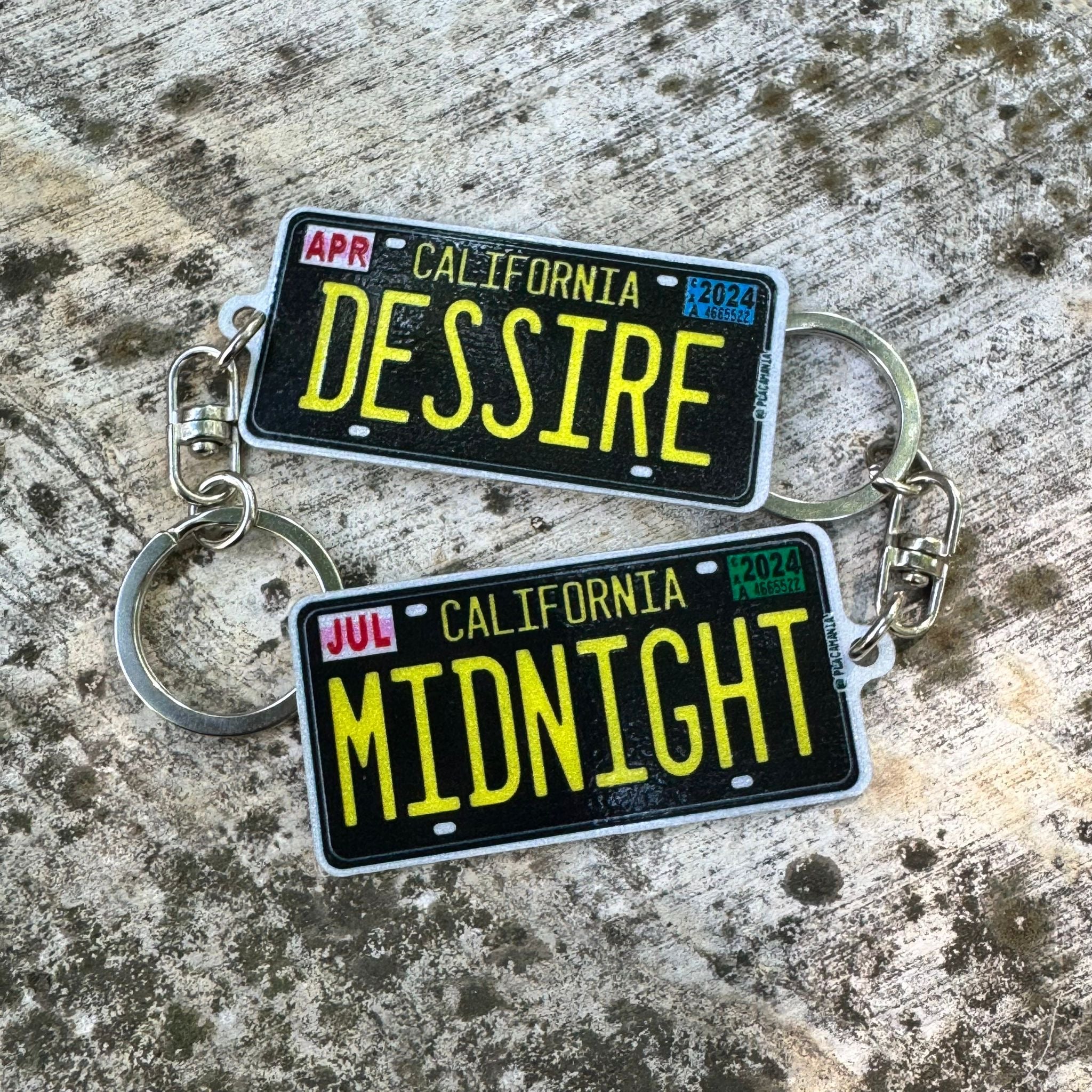 California License Plate Custom Keychain