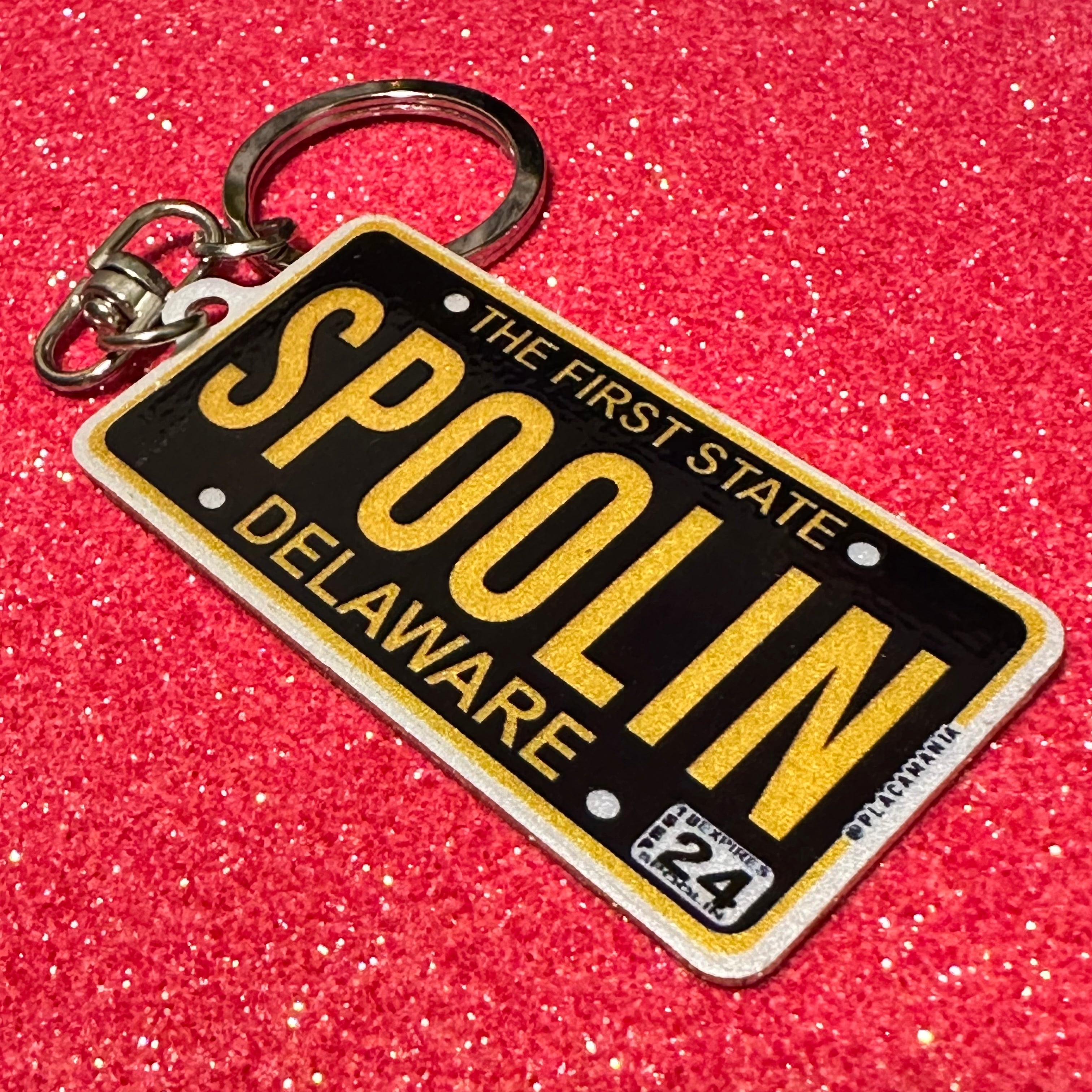 Delaware License Plate Custom Keychain