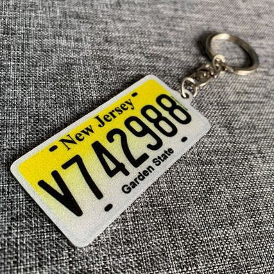 New Jersey License Plate Custom Keychain