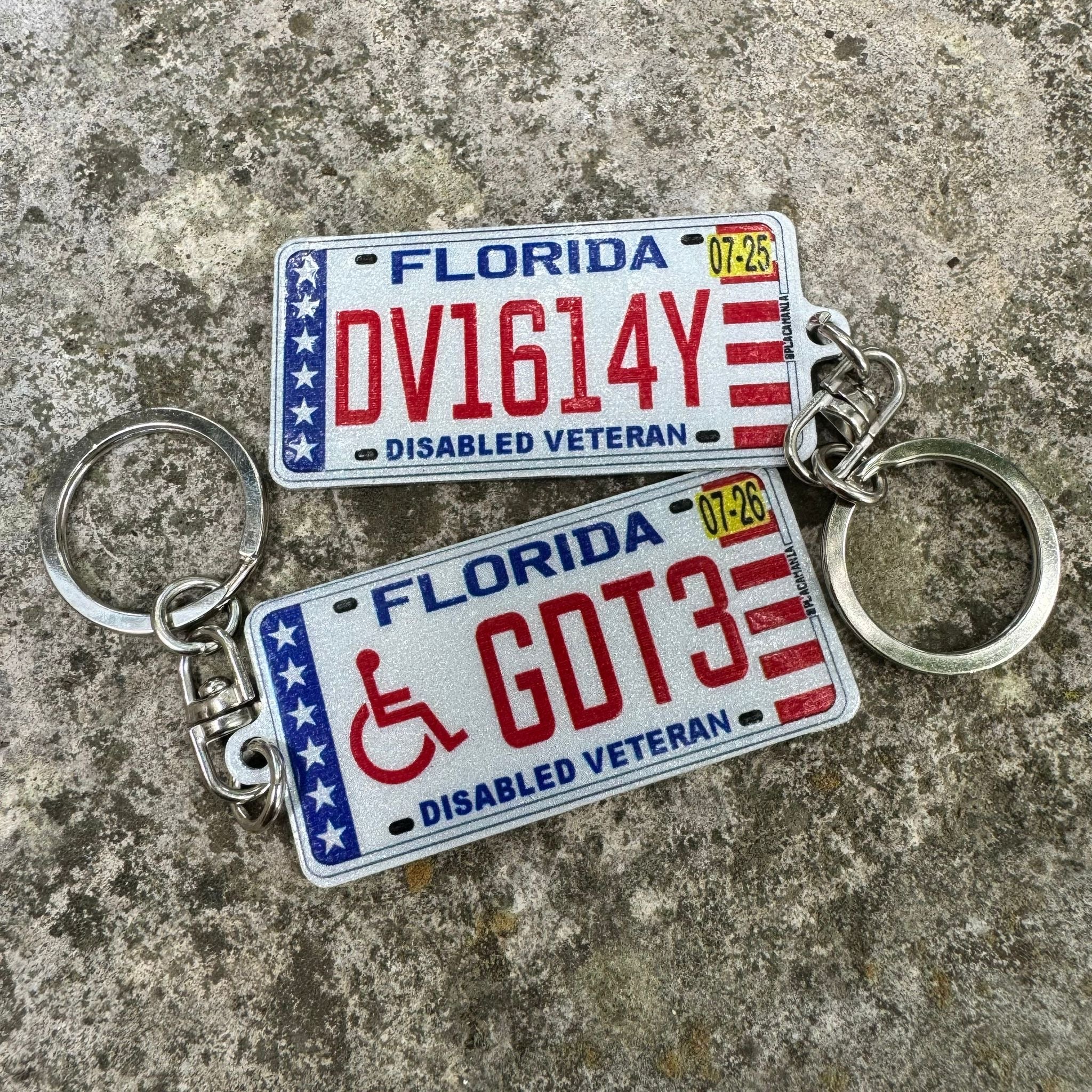 Florida License Plate Custom Keychain