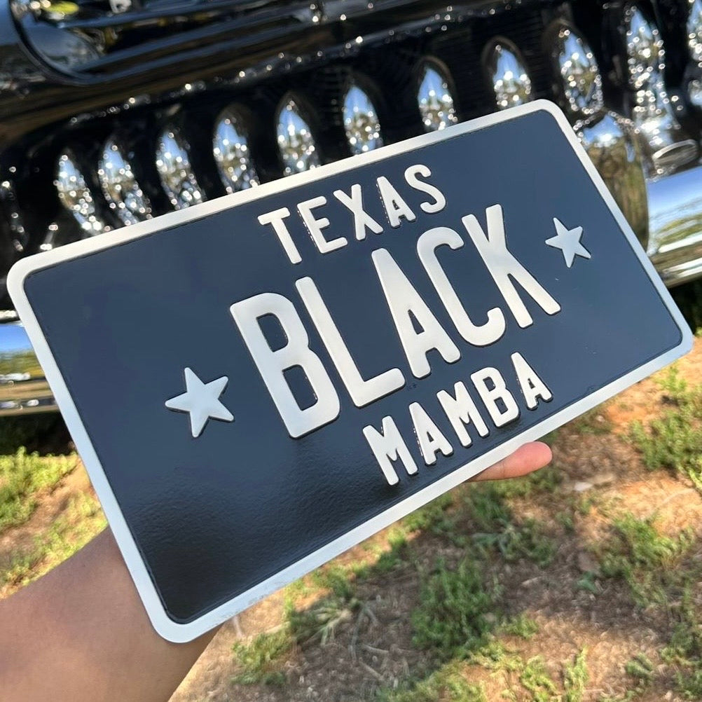 Custom US Aluminium Embossed Vanity License Plate