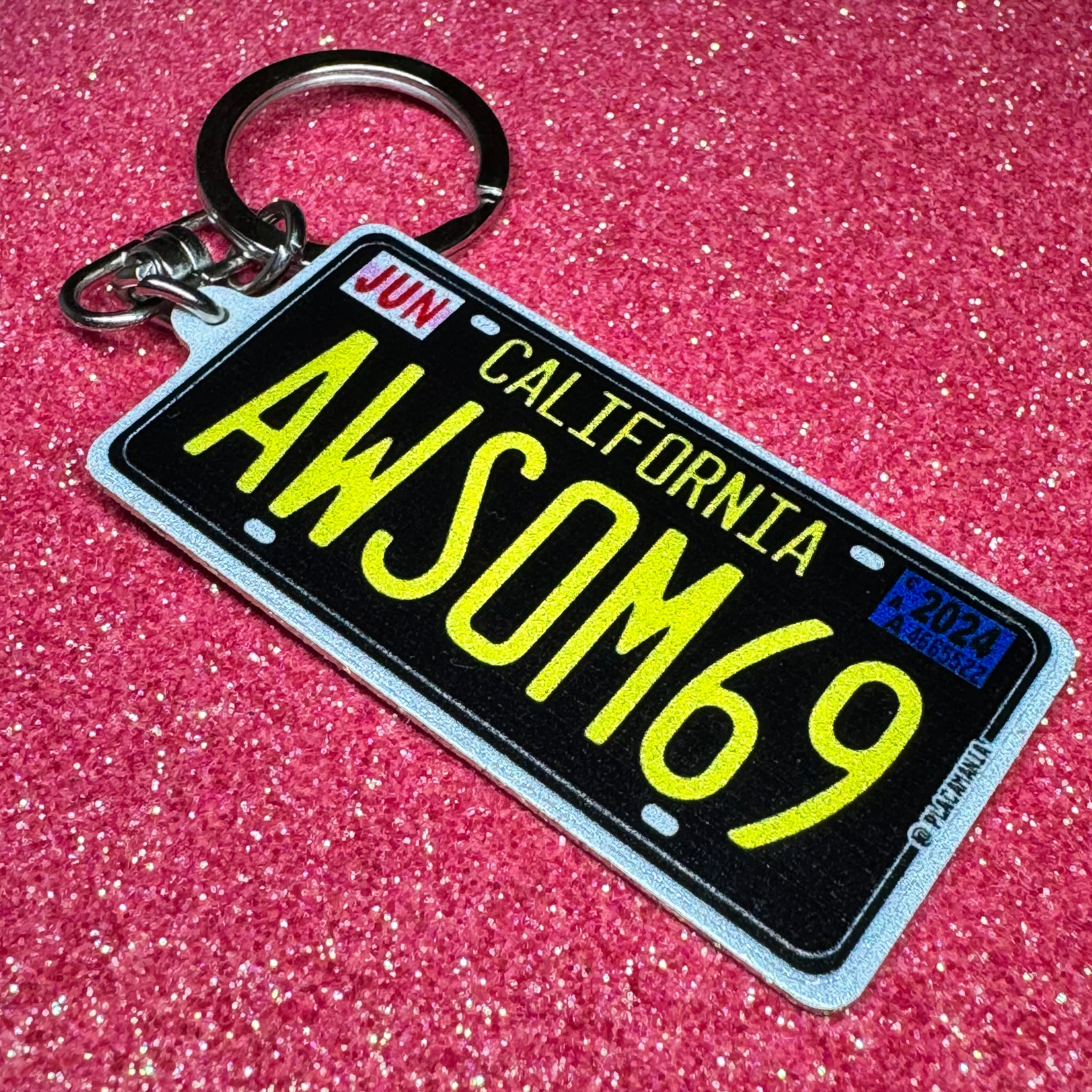 California License Plate Custom Keychain