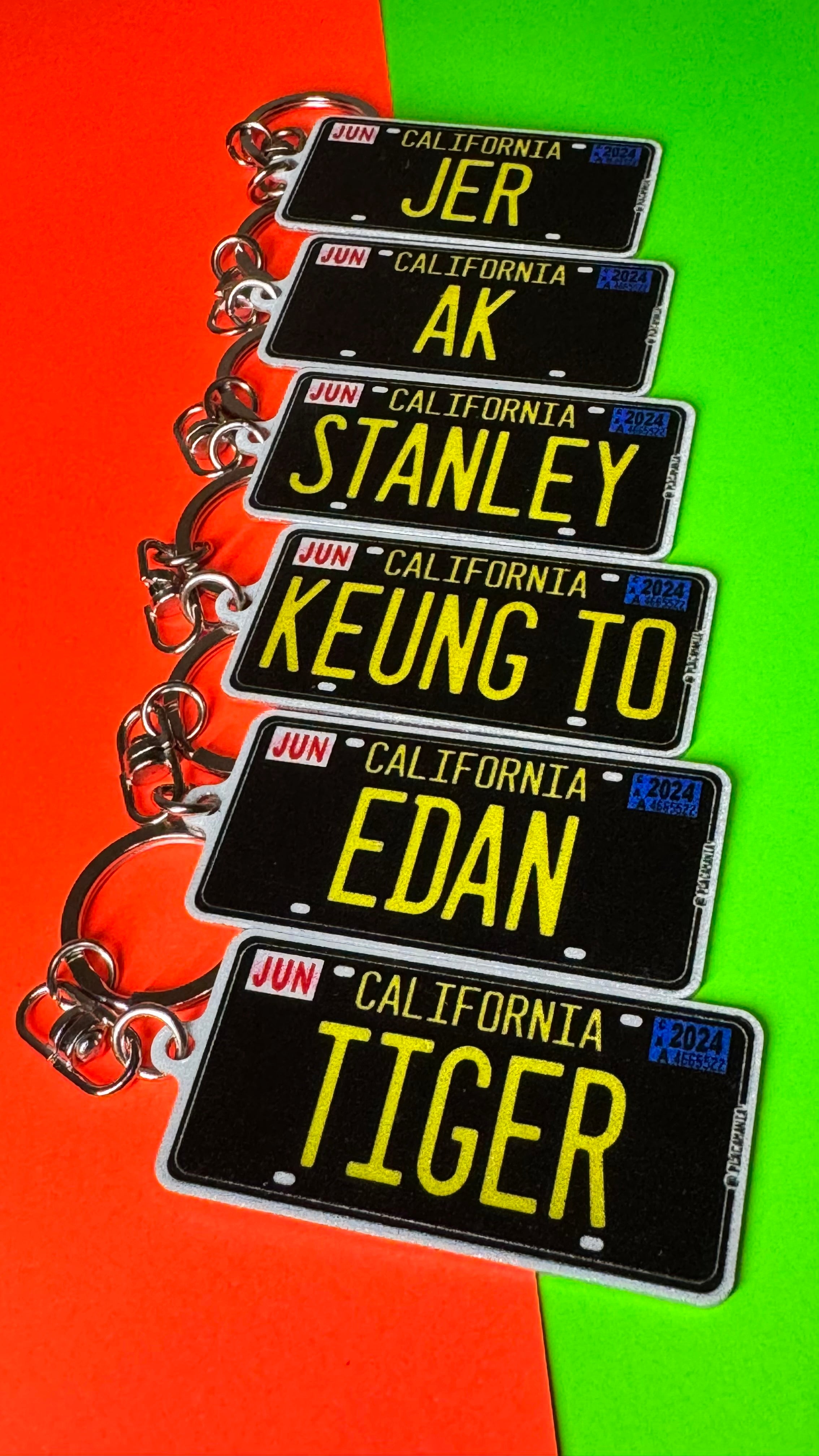 California License Plate Custom Keychain