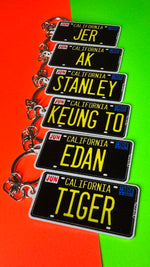 California License Plate Custom Keychain