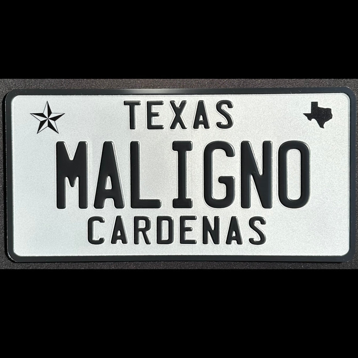 Custom US Aluminium Embossed Vanity License Plate