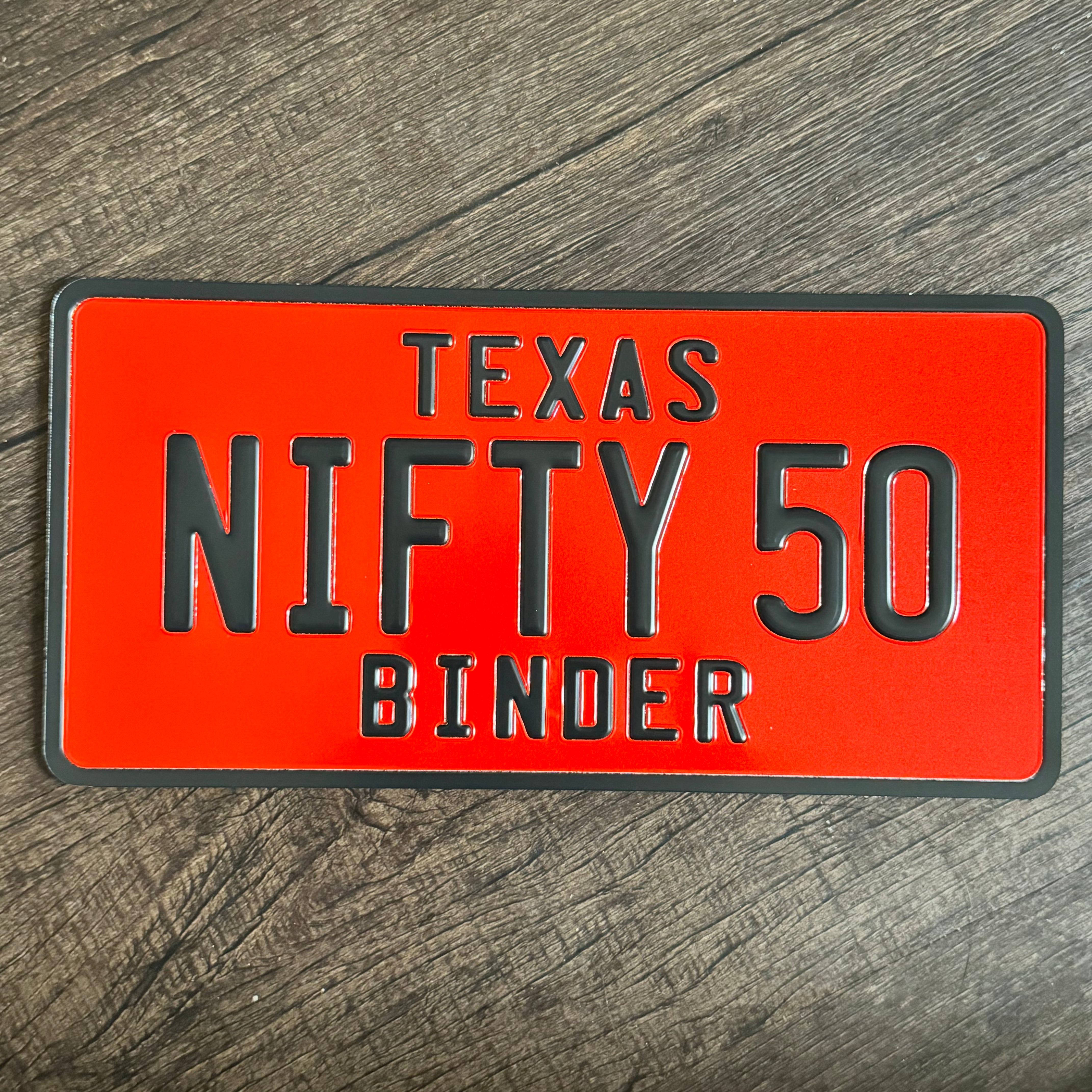 Custom US Aluminium Embossed Vanity License Plate