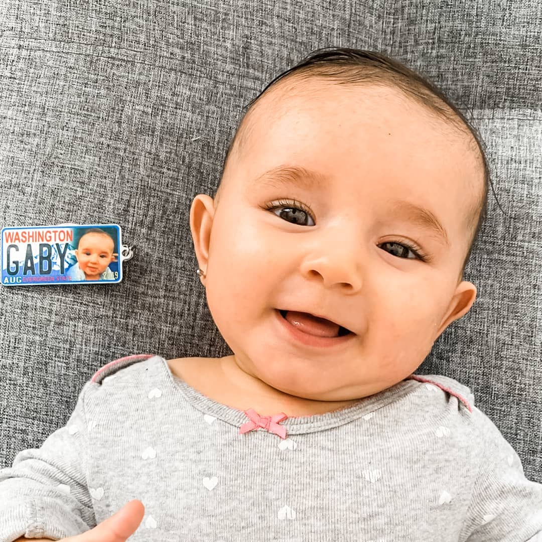 Washington License Plate Custom Keychain