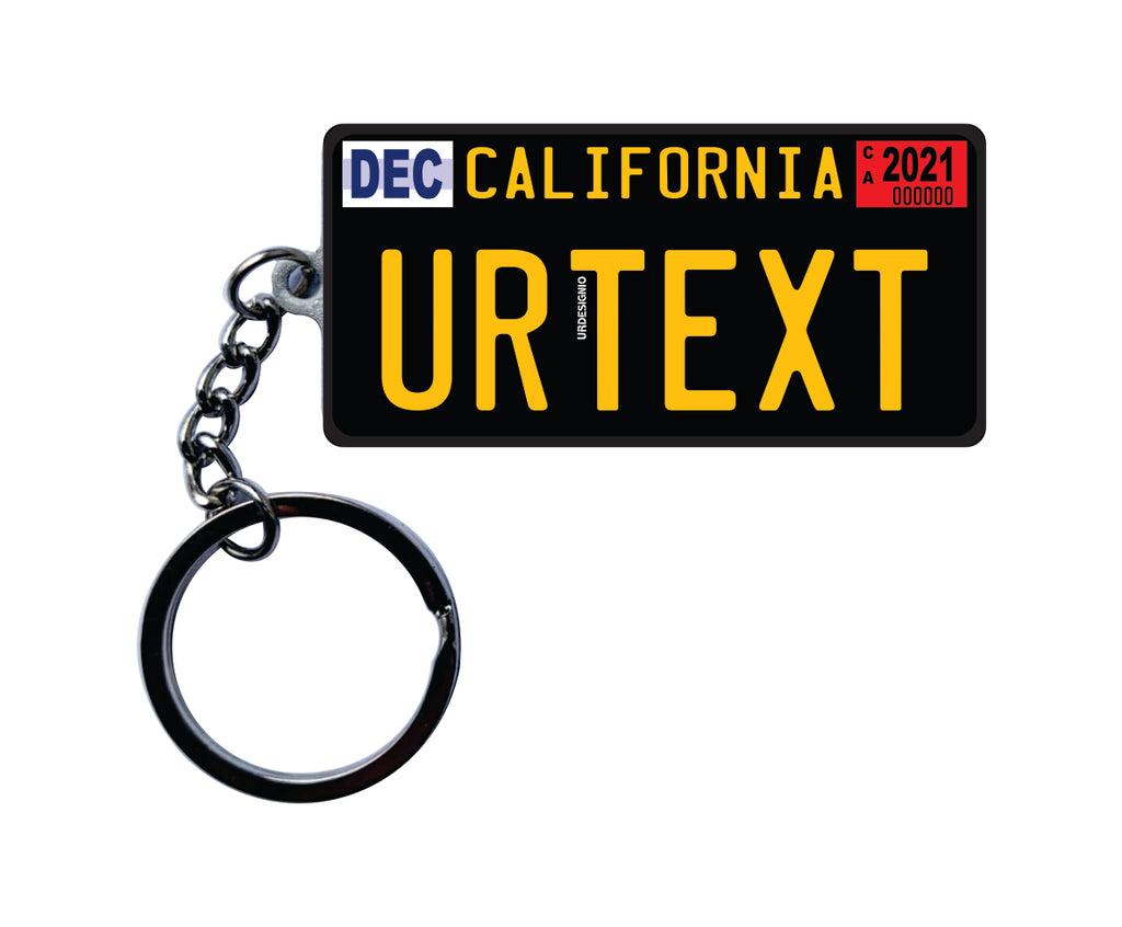 California License Plate Custom Keychain Placamania