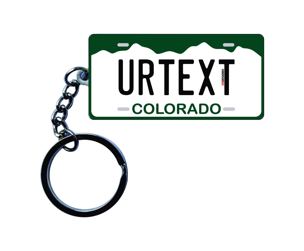 Colorado License Plate Custom Keychain