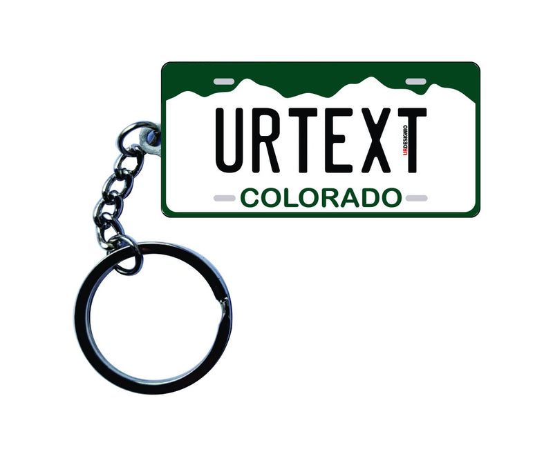 Colorado License Plate Custom Keychain
