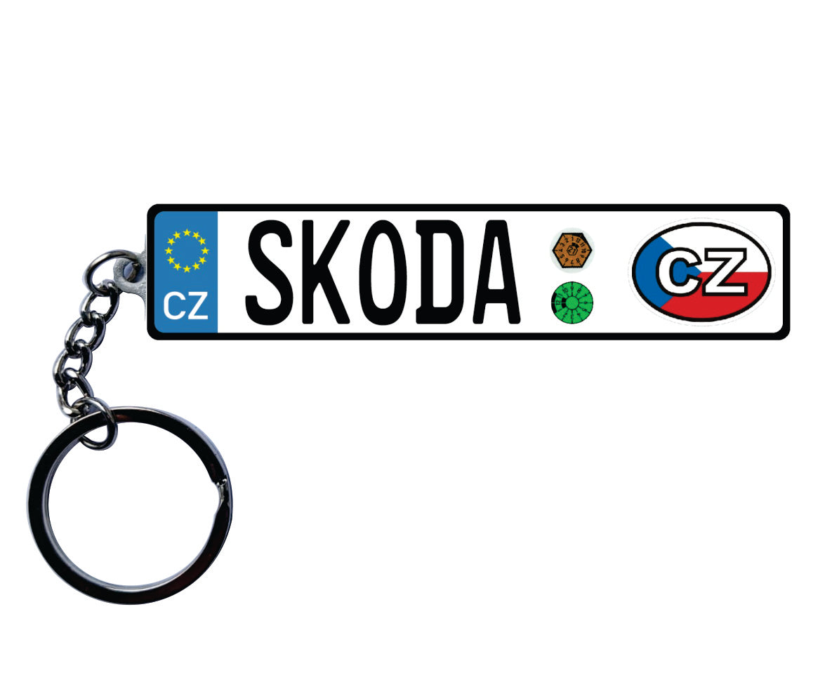 Czech Republic Euro Plate Keychain