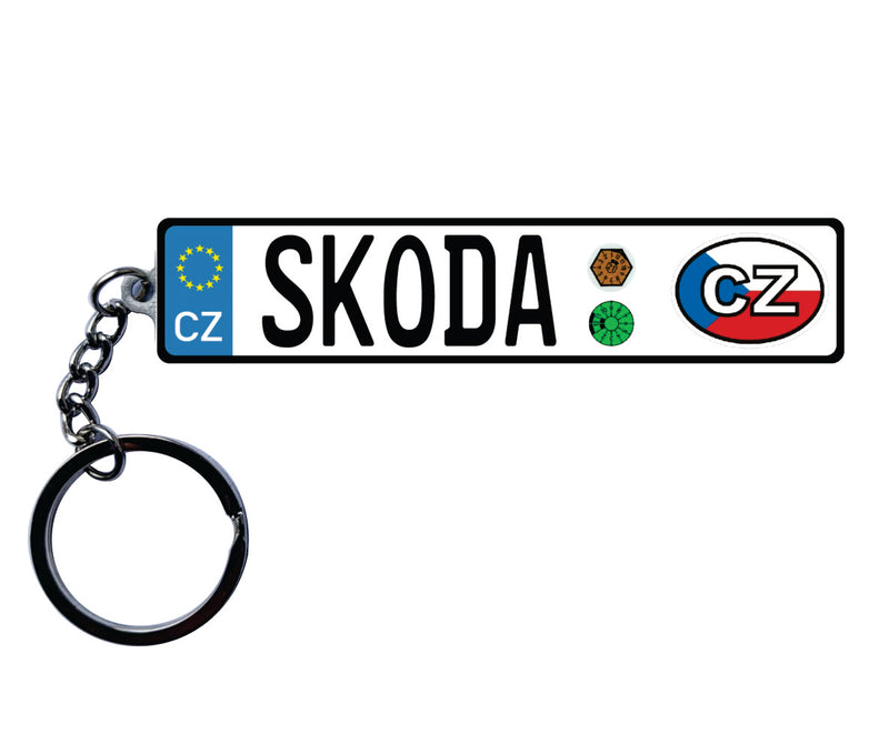 Czech Republic Euro Plate Keychain
