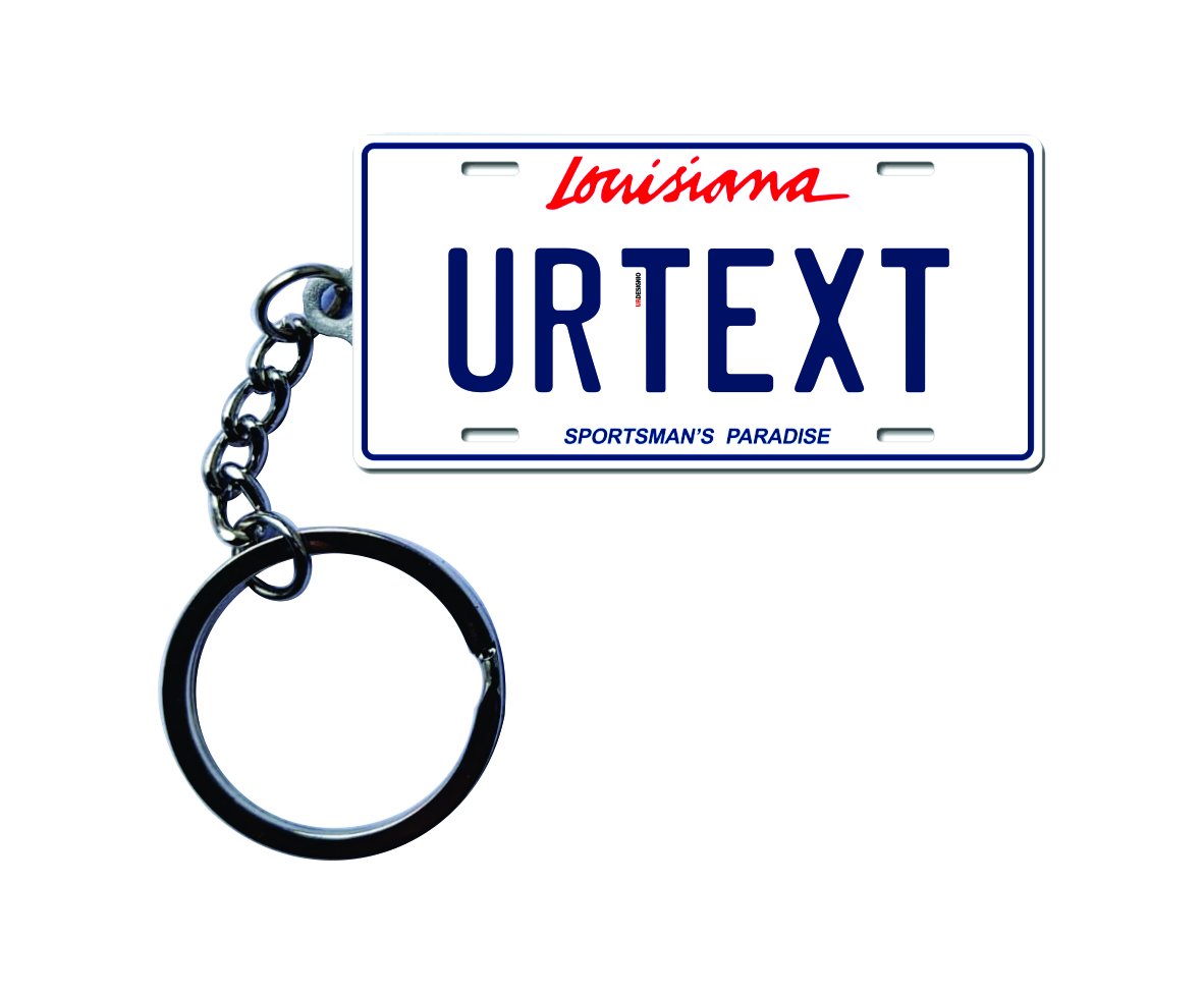 Louisiana License Plate Custom Keychain