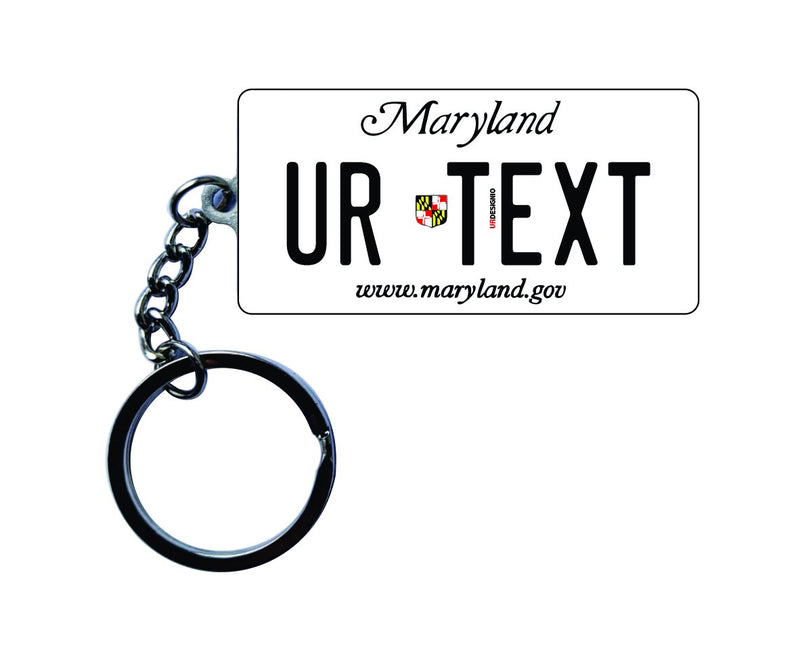 Maryland License Plate Custom Keychain
