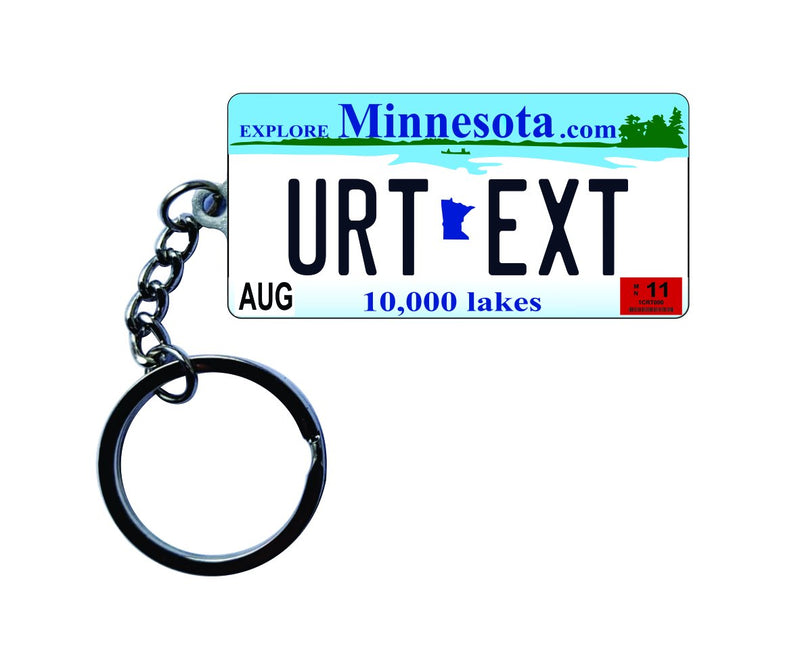 Minnesota License Plate Custom Keychain