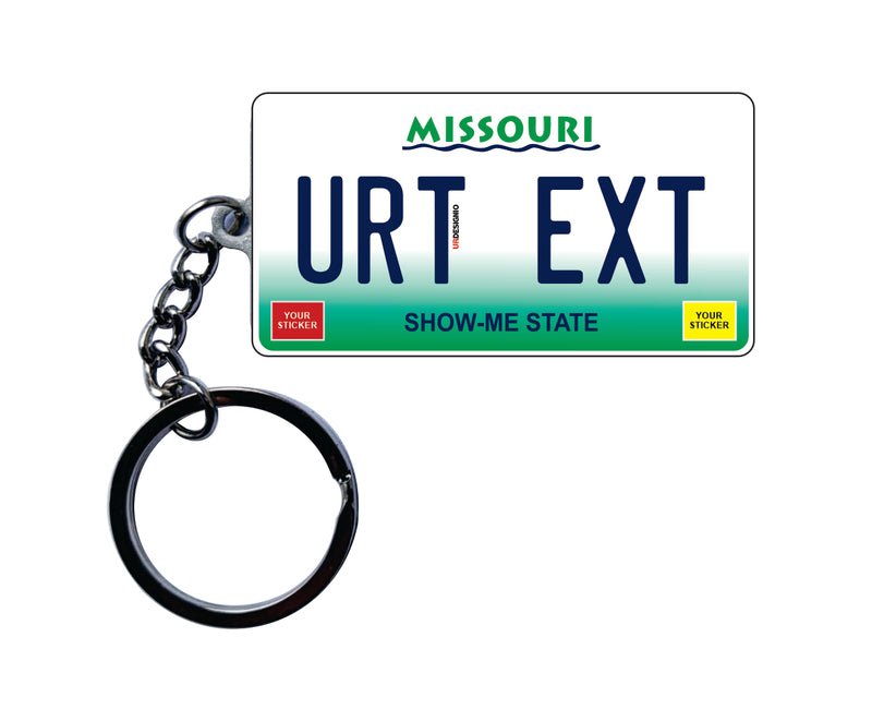 Missouri License Plate Custom Keychain