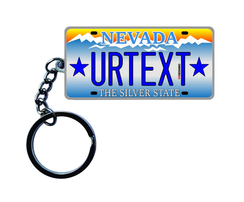 Nevada License Plate Custom Keychain