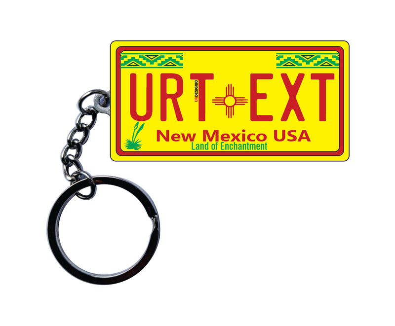 New Mexico License Plate Custom Keychain