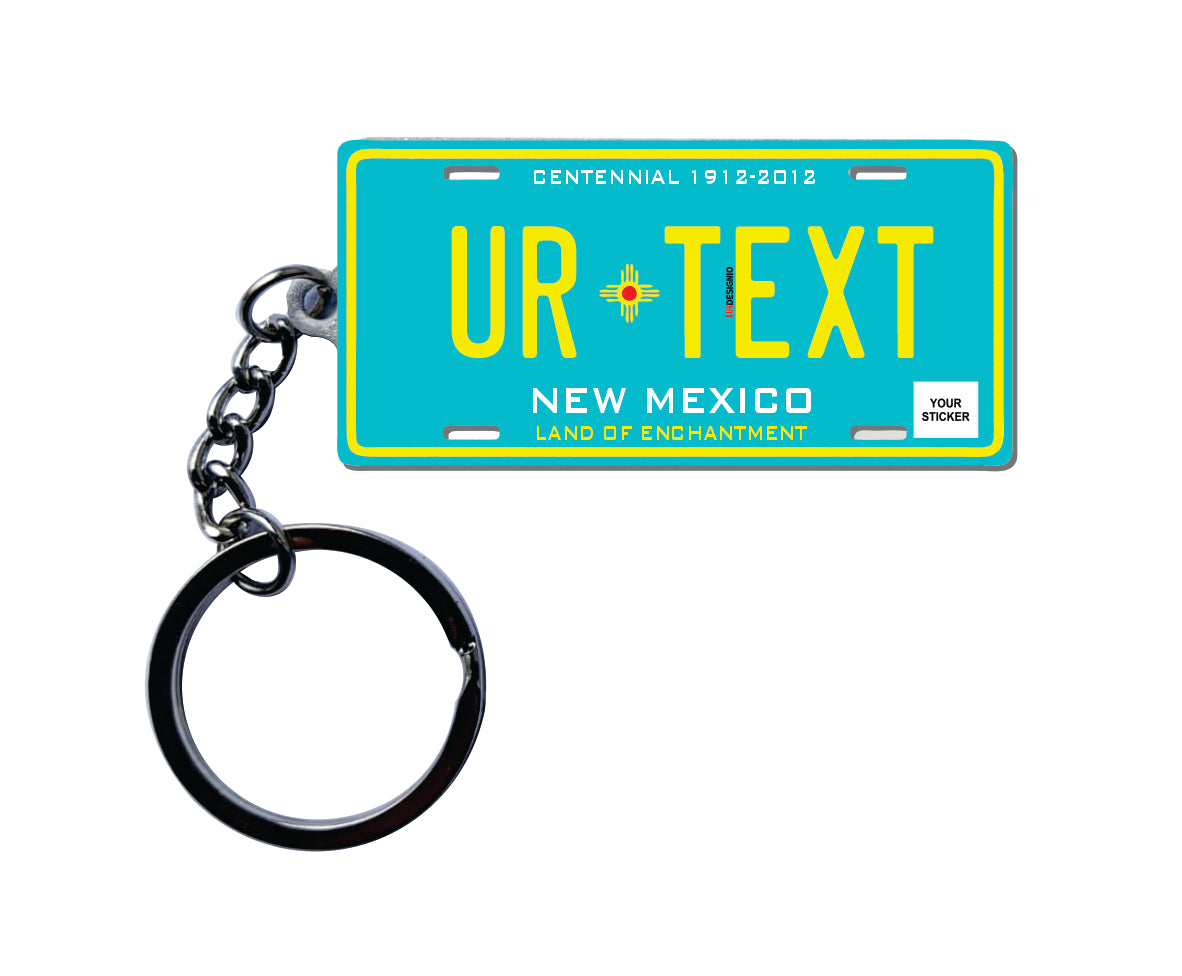 New Mexico License Plate Custom Keychain