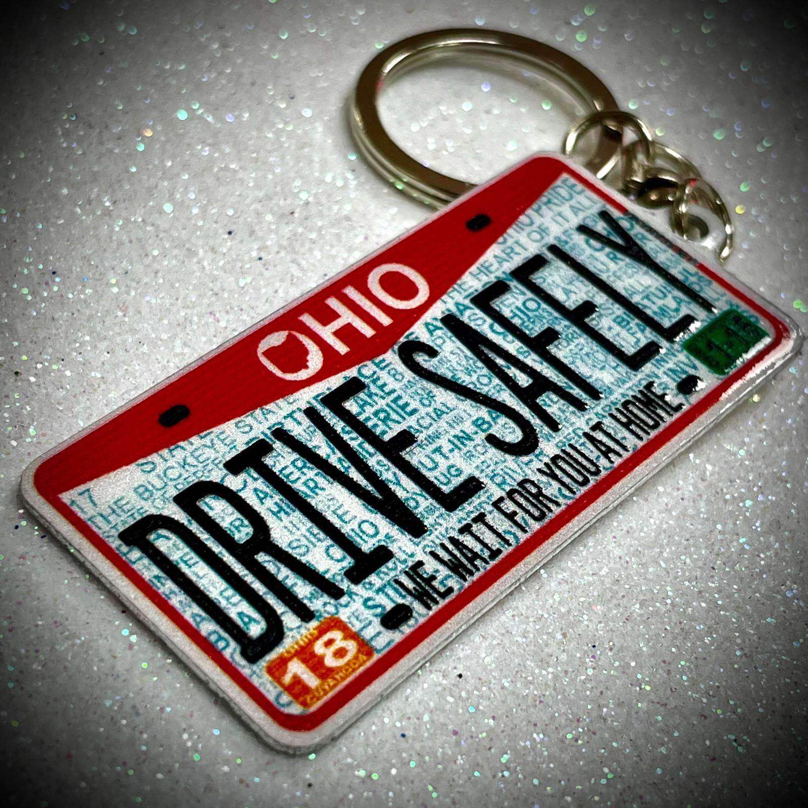 Ohio License Plate Custom Keychain