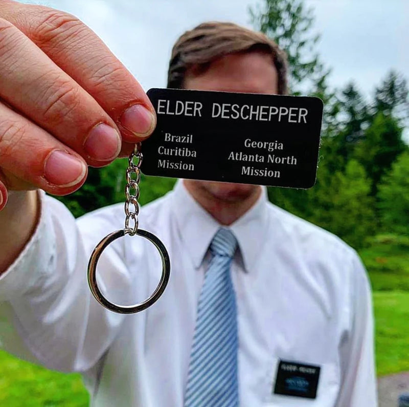 Personalized LDS Missionary Keychain