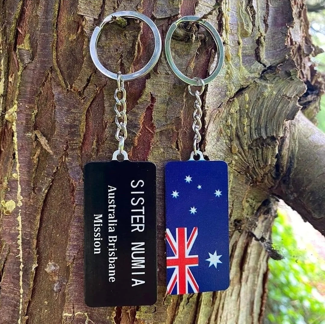 Personalized LDS Missionary Keychain