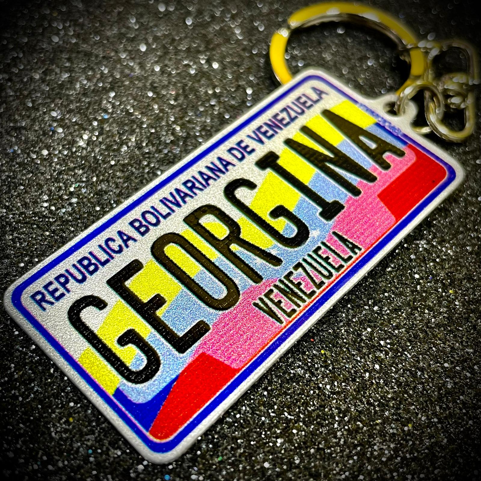 Venzuela License Plate Custom Keychain