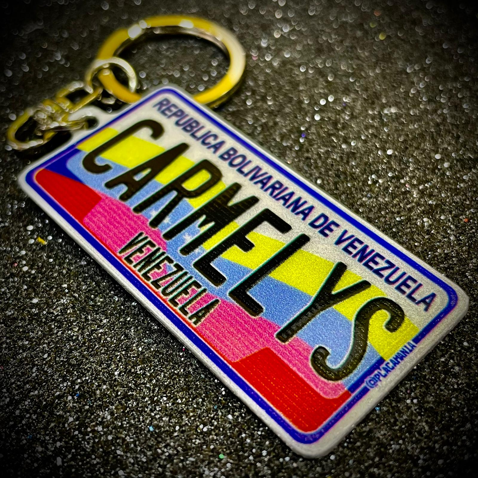 Venzuela License Plate Custom Keychain