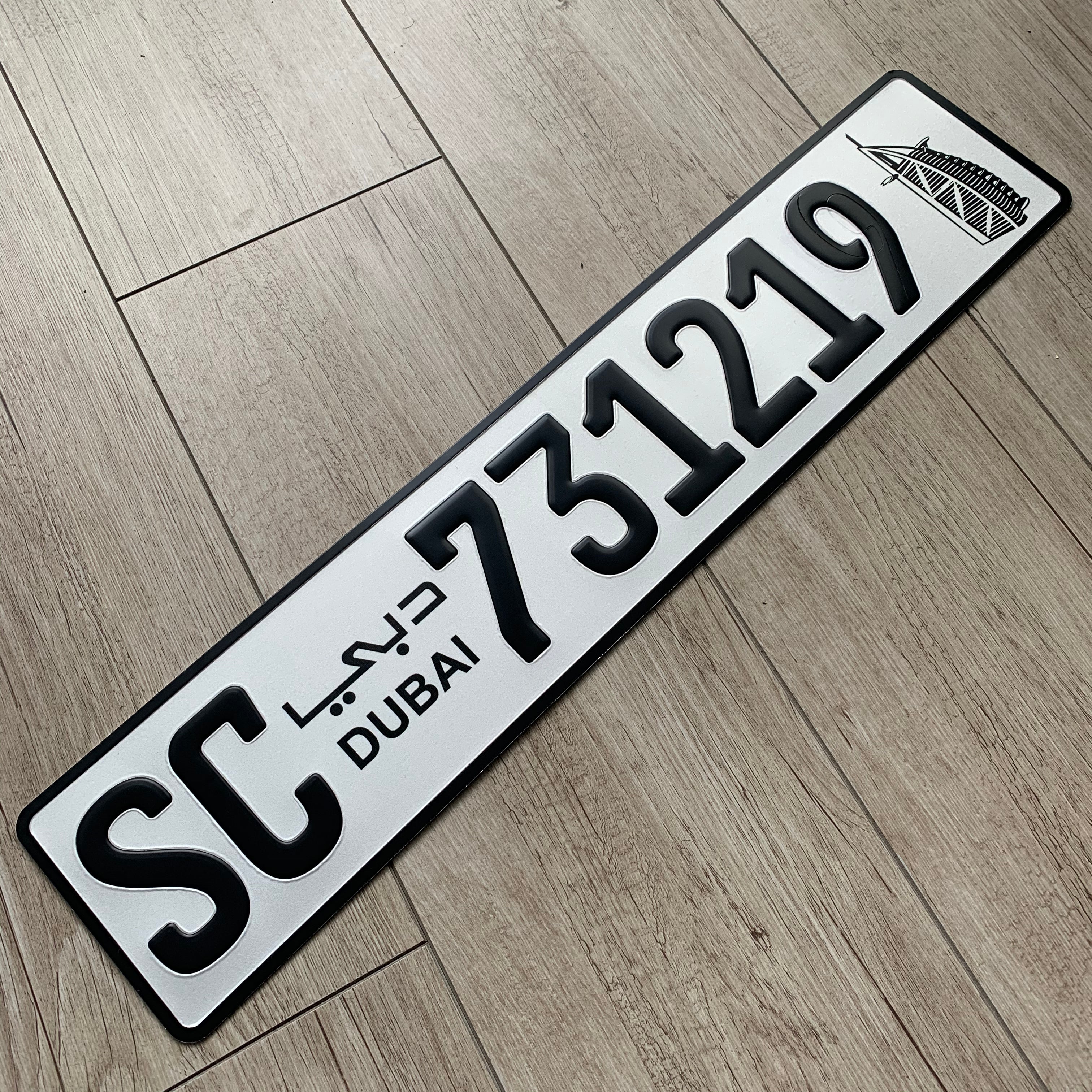 Custom European Aluminium Embossed Vanity License Plate