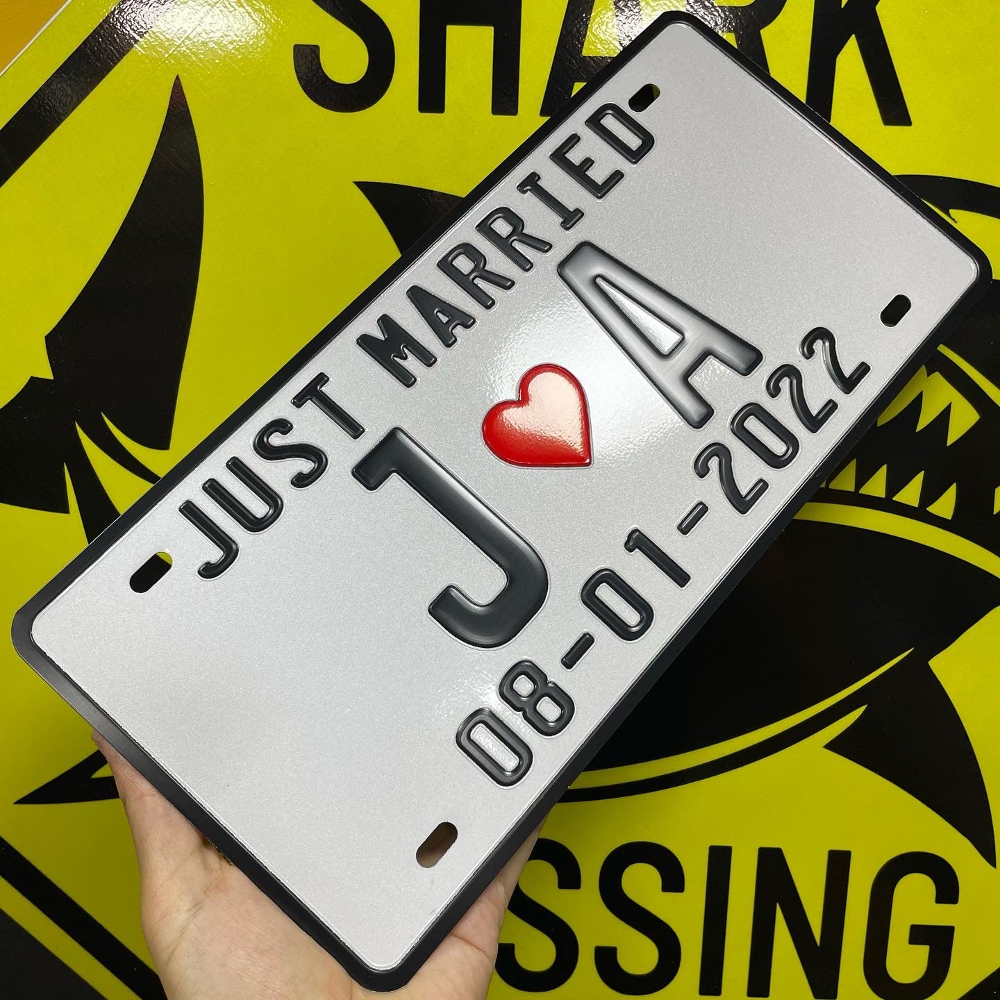 Custom US Aluminium Embossed Vanity License Plate