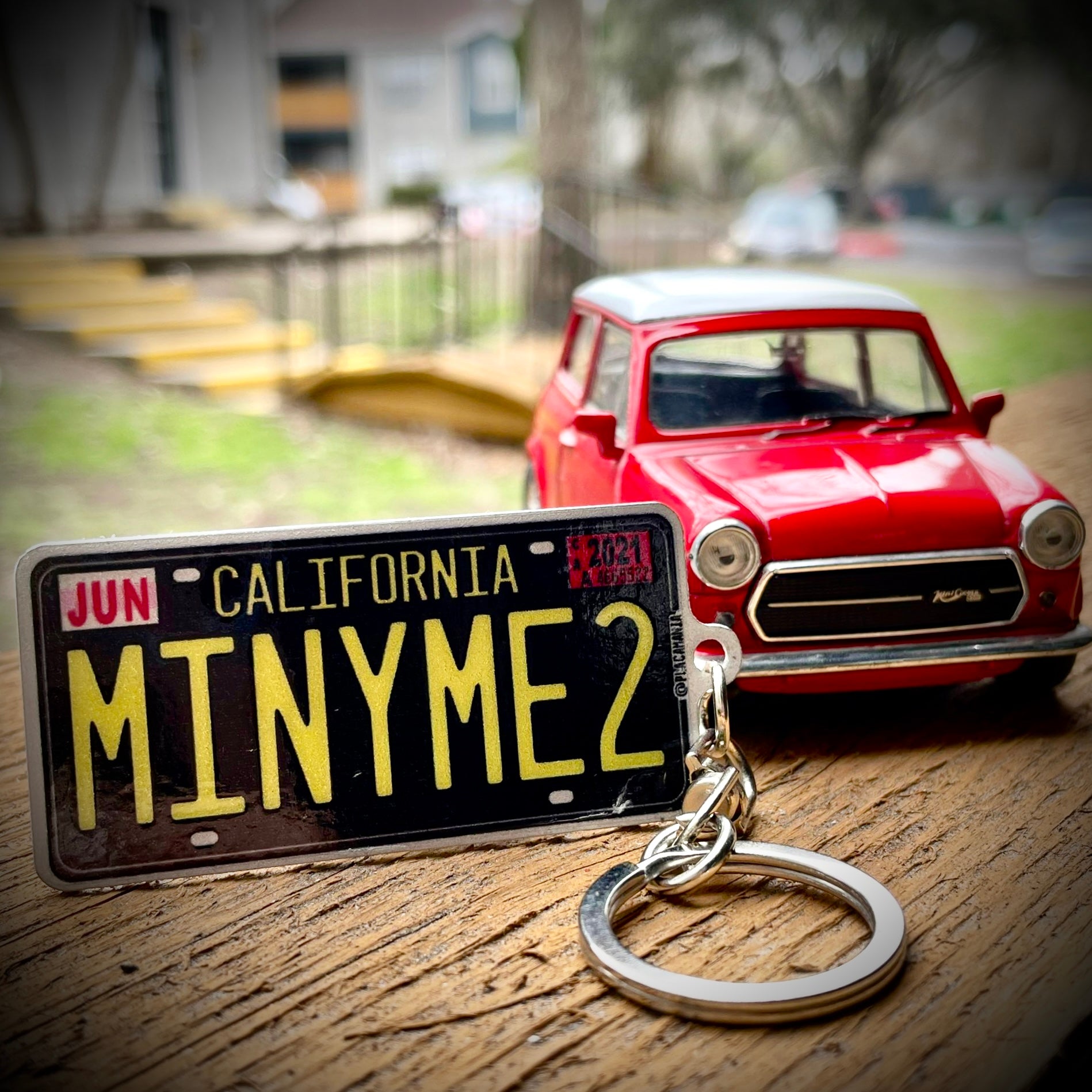 California License Plate Custom Keychain