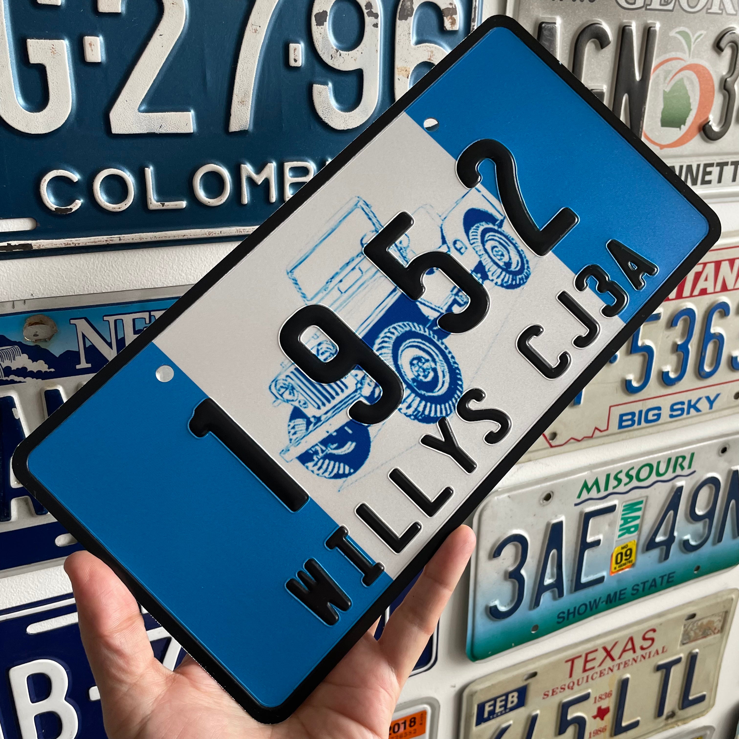 Custom US Aluminium Embossed Vanity License Plate