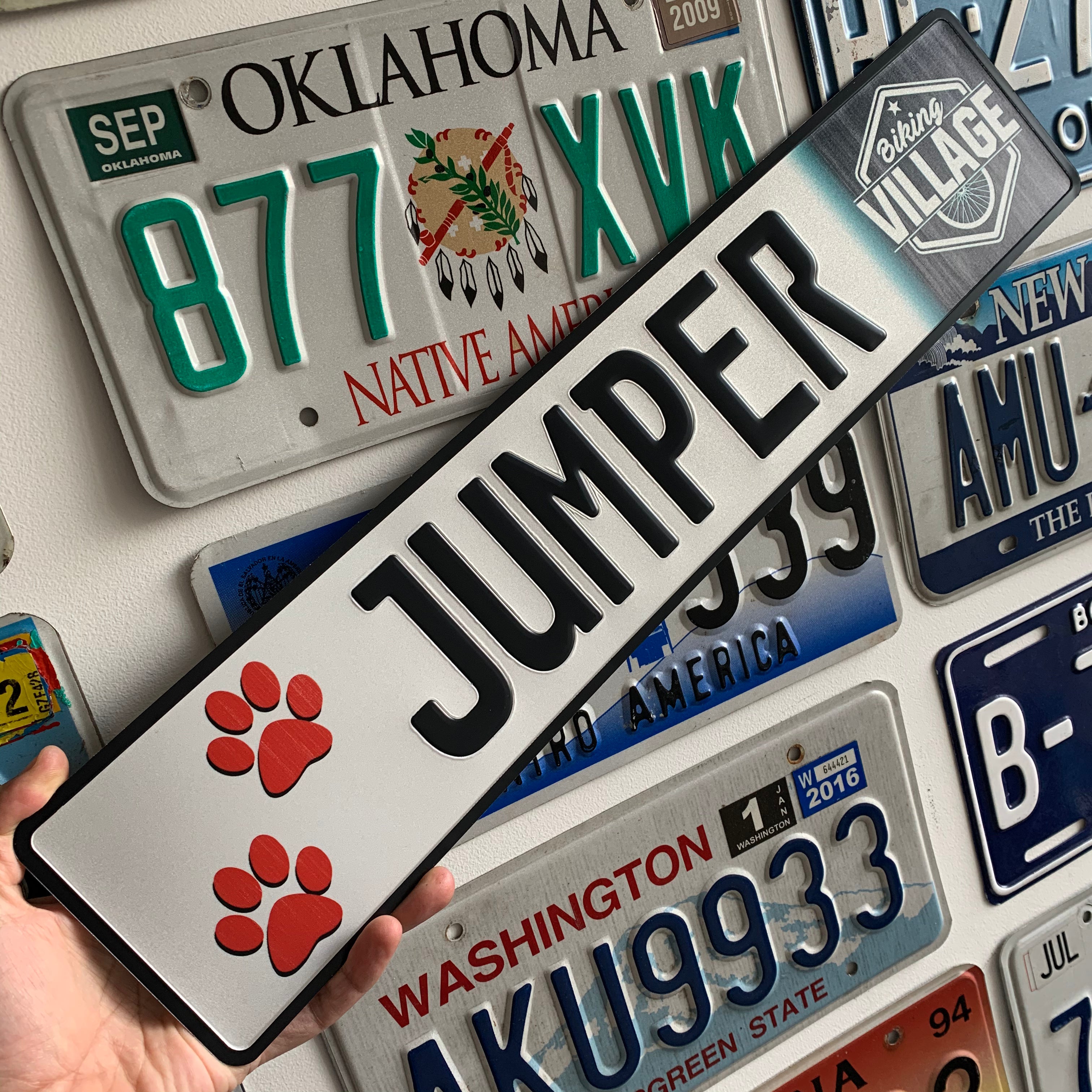 Custom European Aluminium Embossed Vanity License Plate