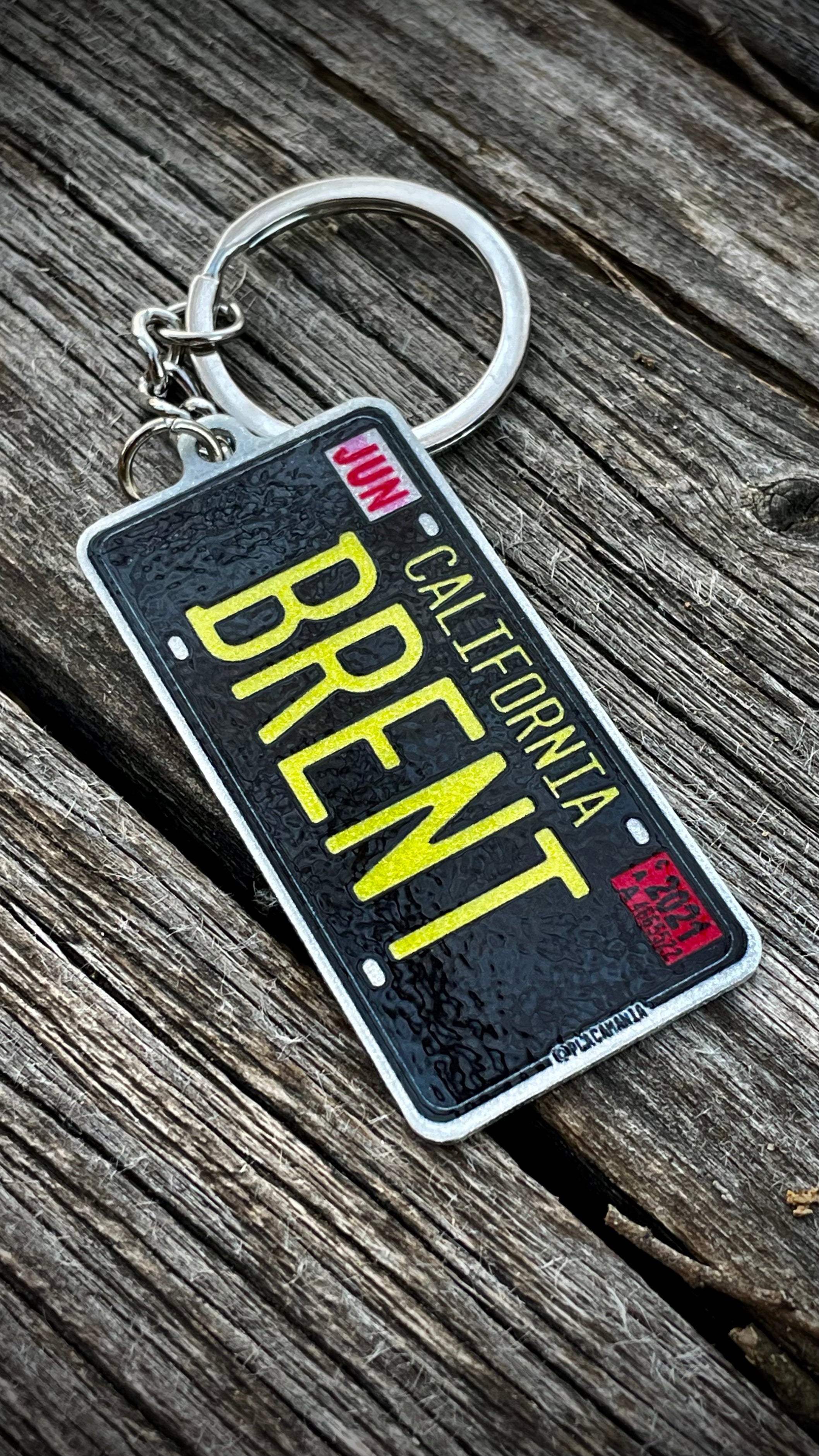 California License Plate Custom Keychain