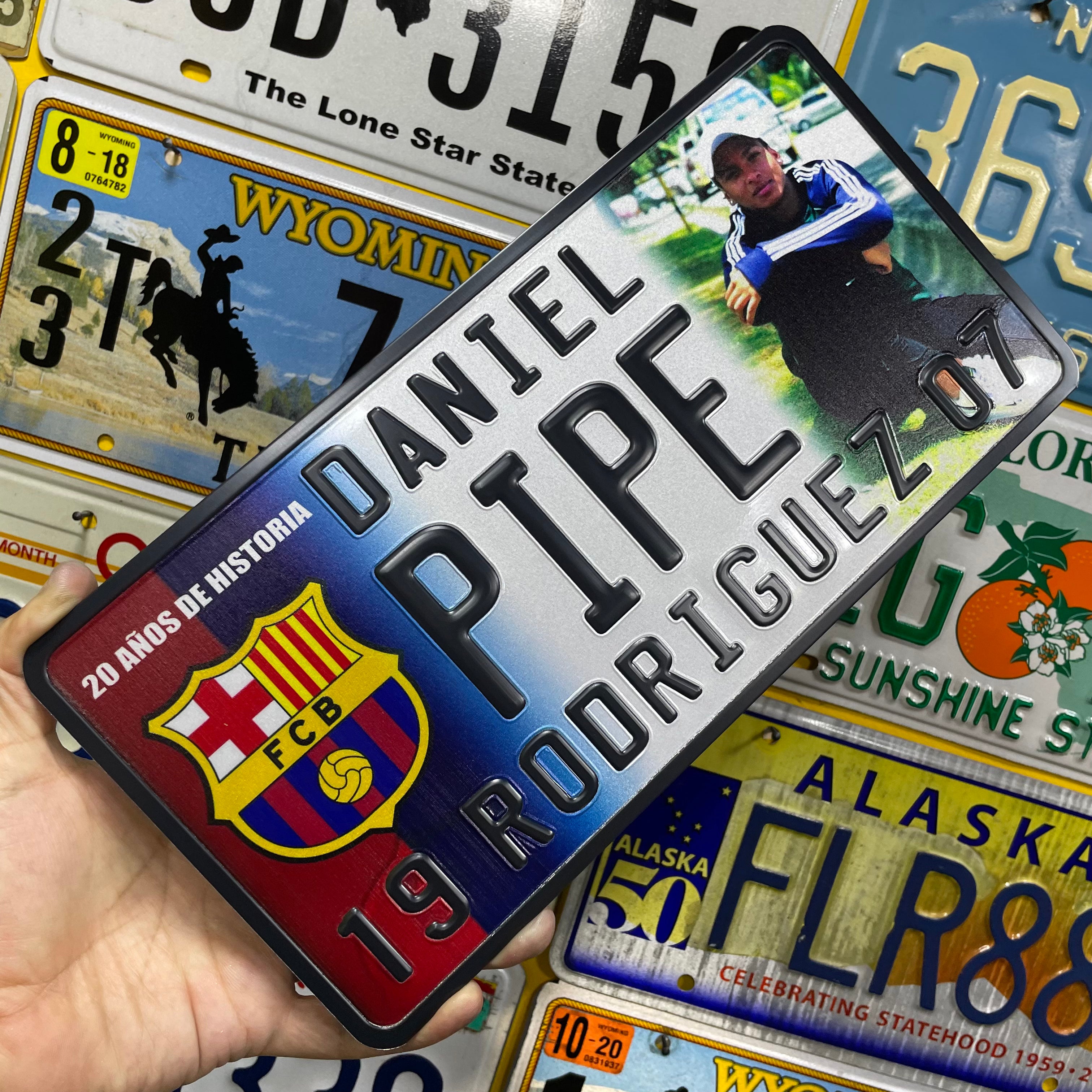 Custom US Aluminium Embossed Vanity License Plate