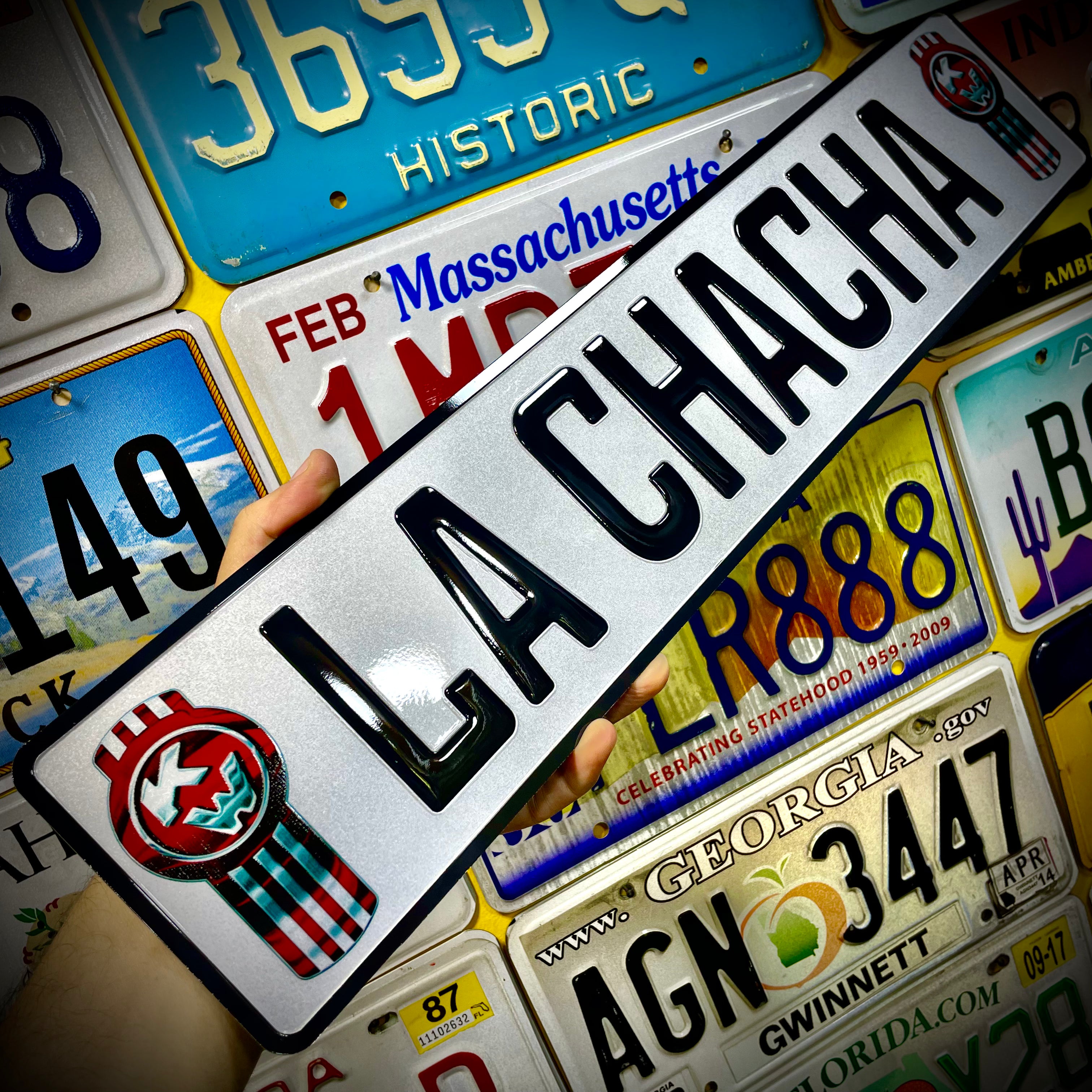 Custom European Aluminium Embossed Vanity License Plate