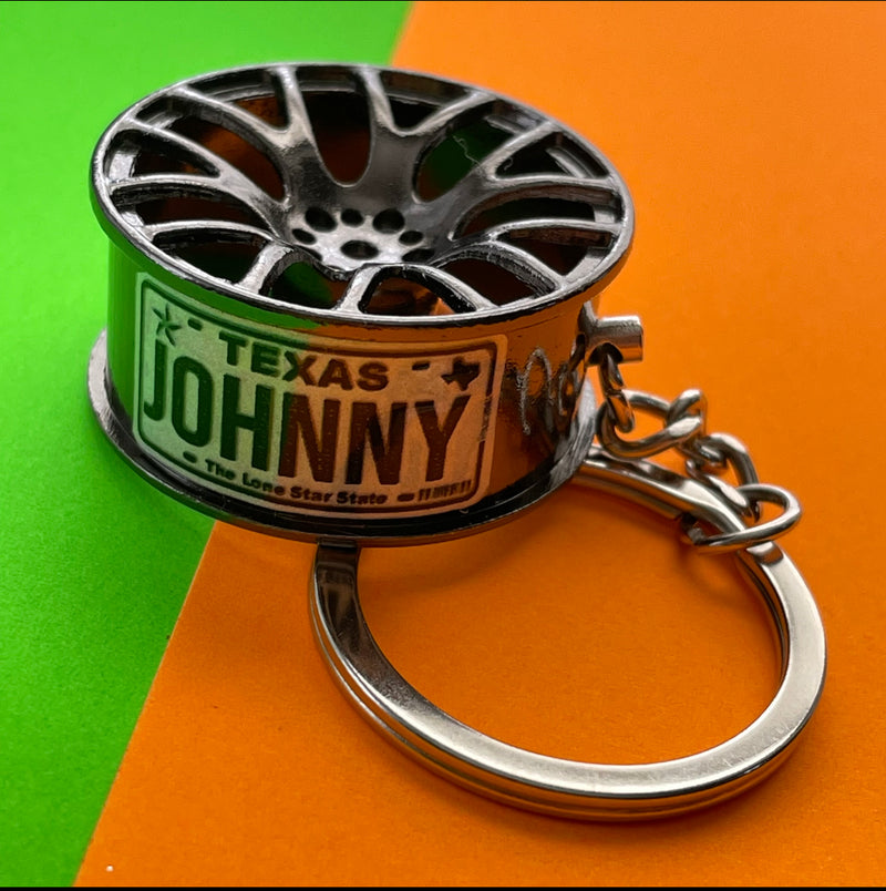 Personalized Keychain Miniature Wheel