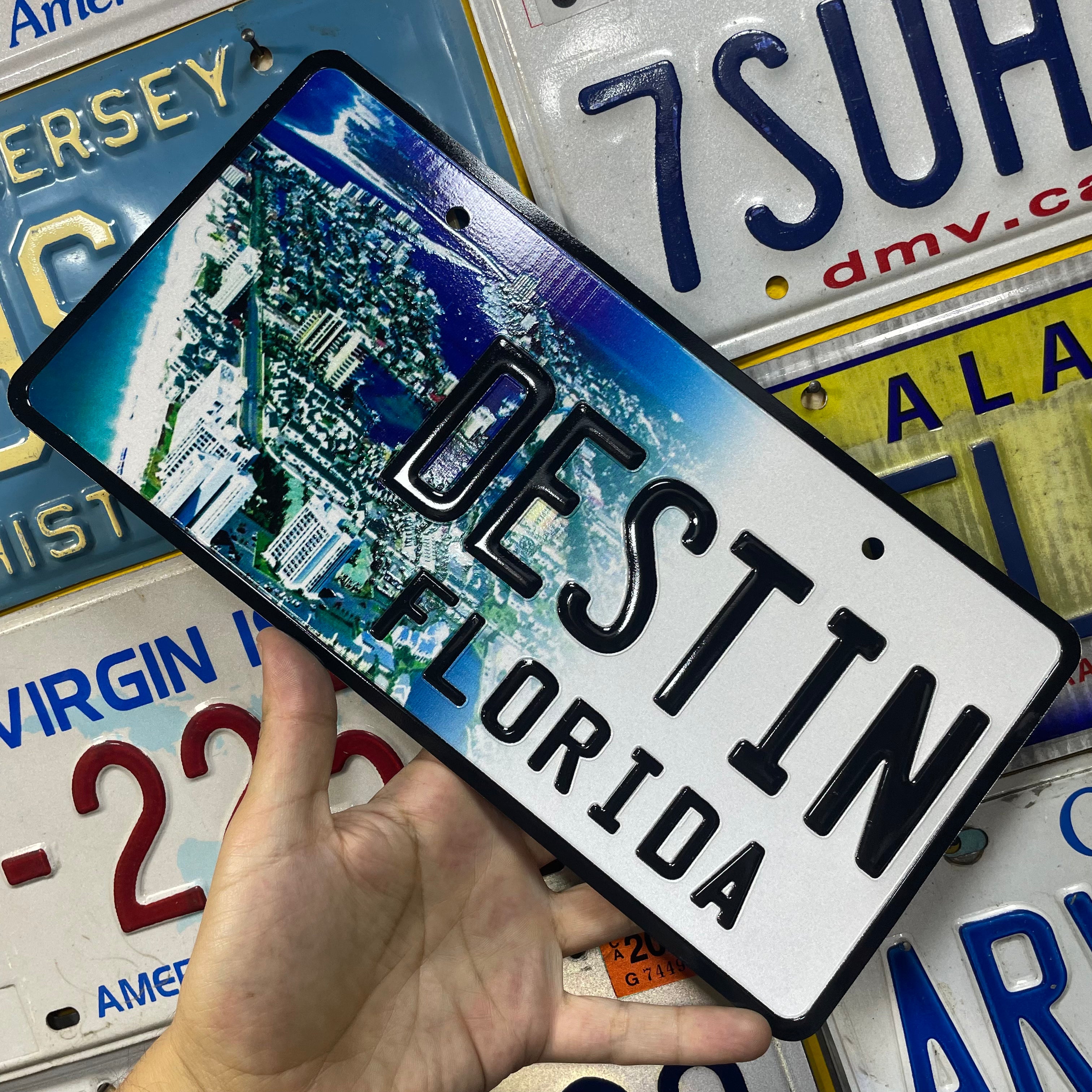 Custom US Aluminium Embossed Vanity License Plate