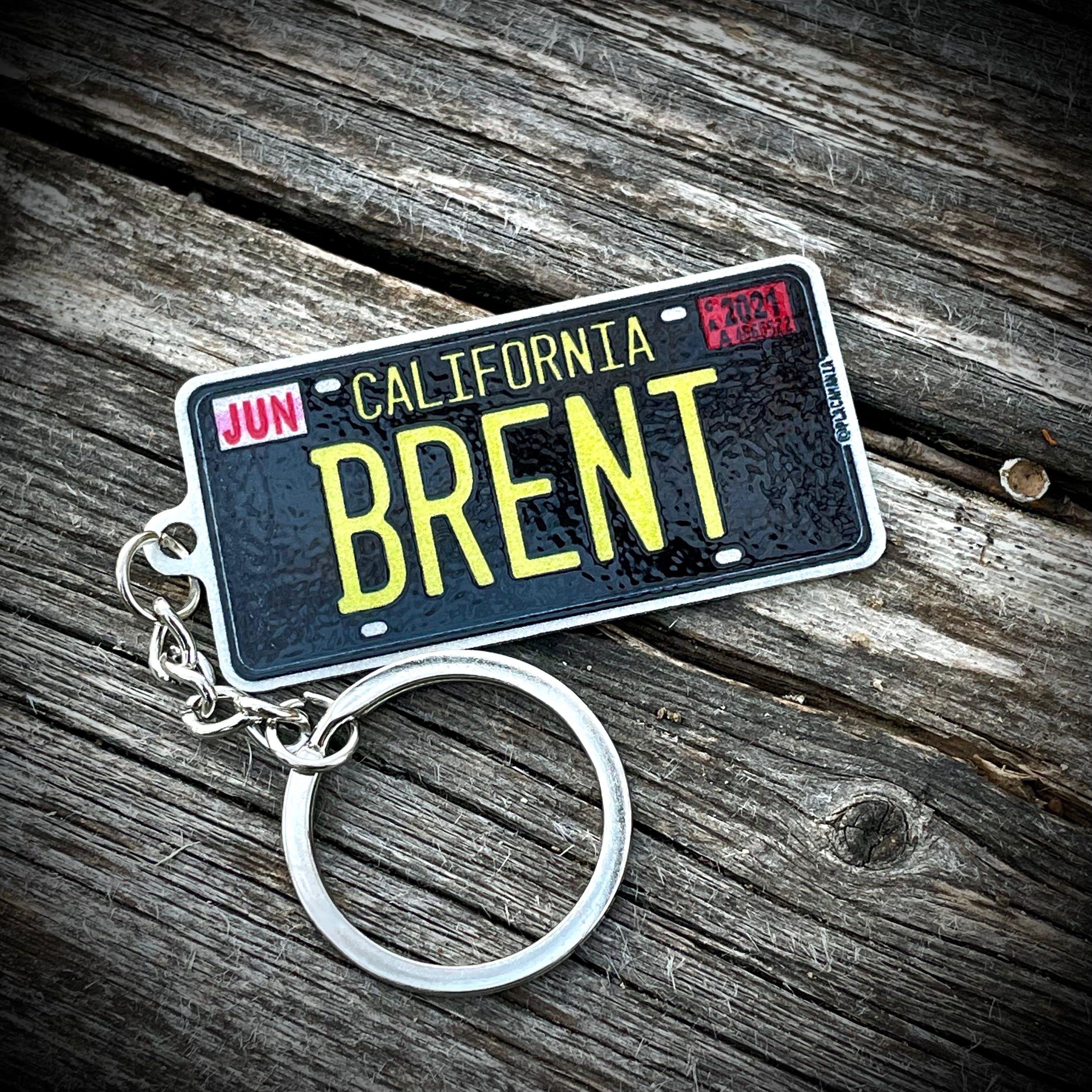 Custom US License Plate Keychain