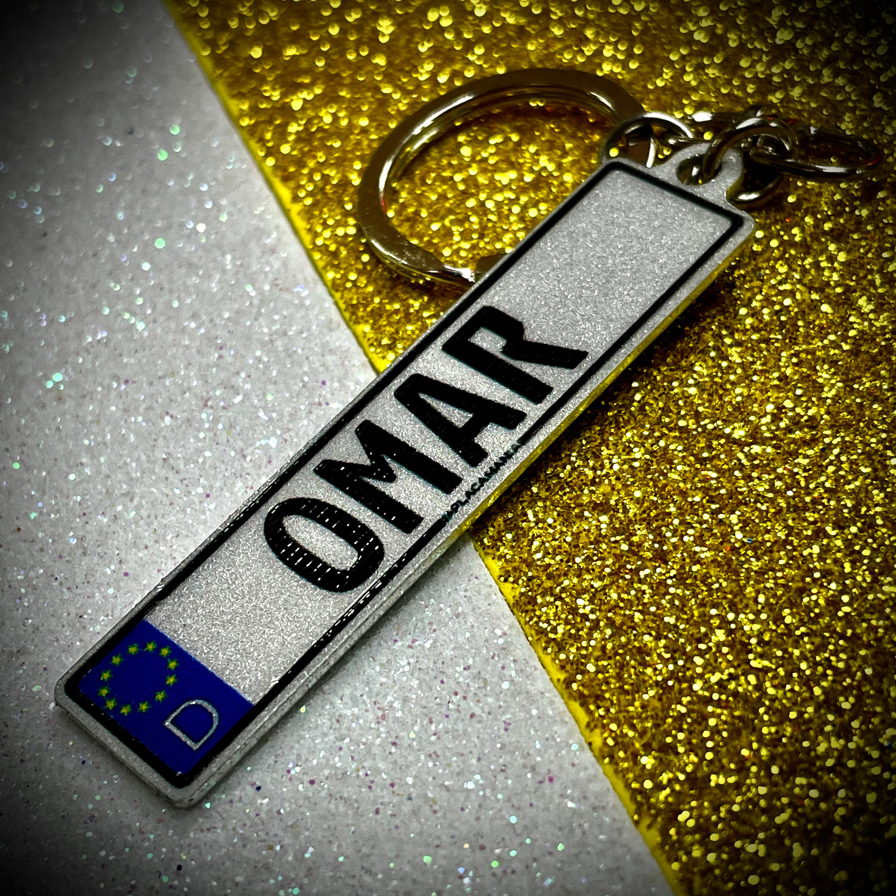 Custom European LicensePlate Keychain