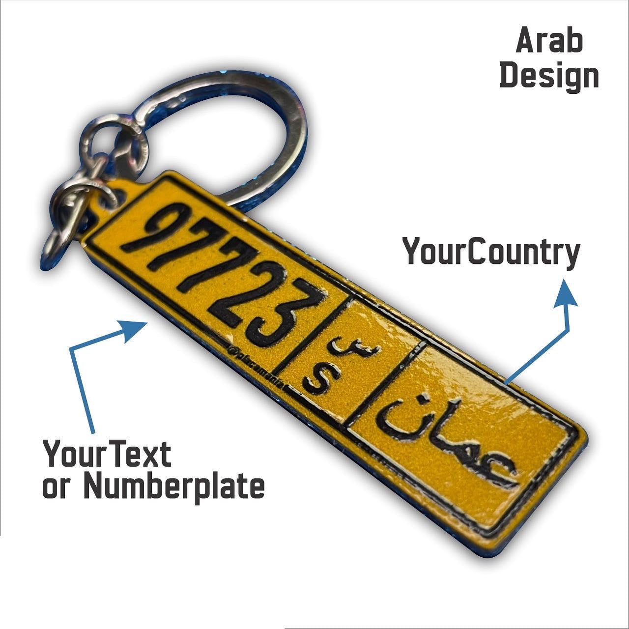 Custom European LicensePlate Keychain