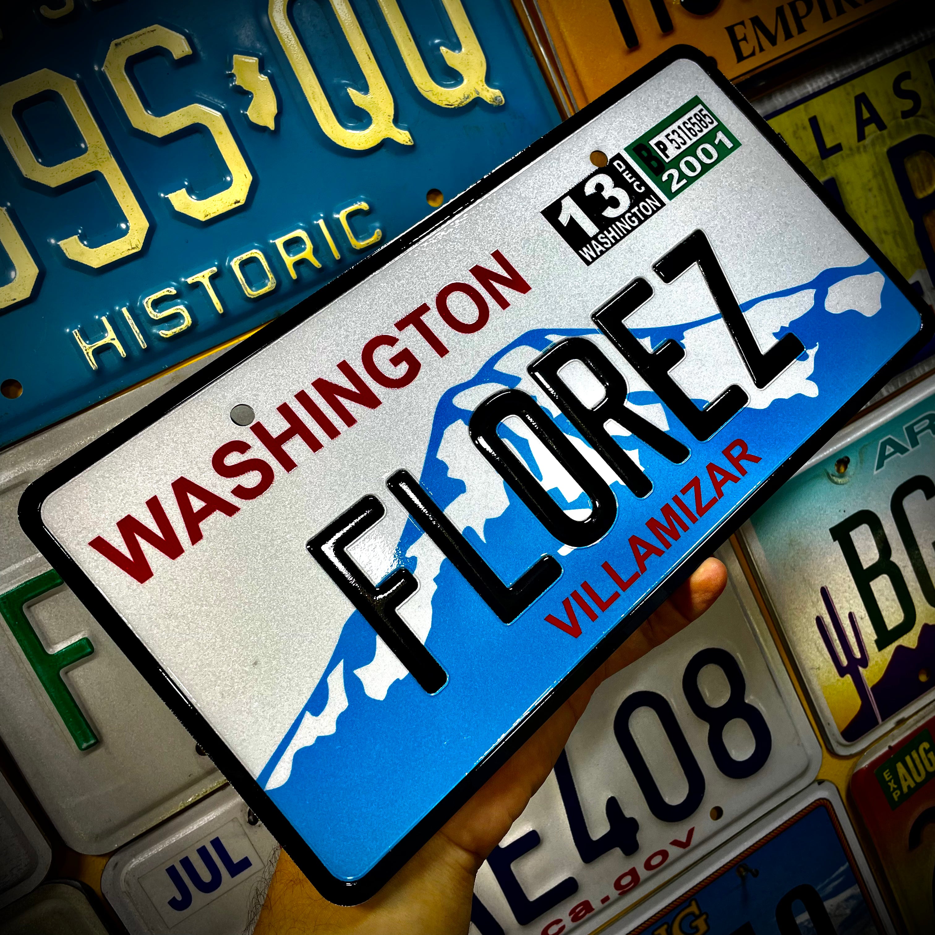 Custom US Aluminium Embossed Vanity License Plate