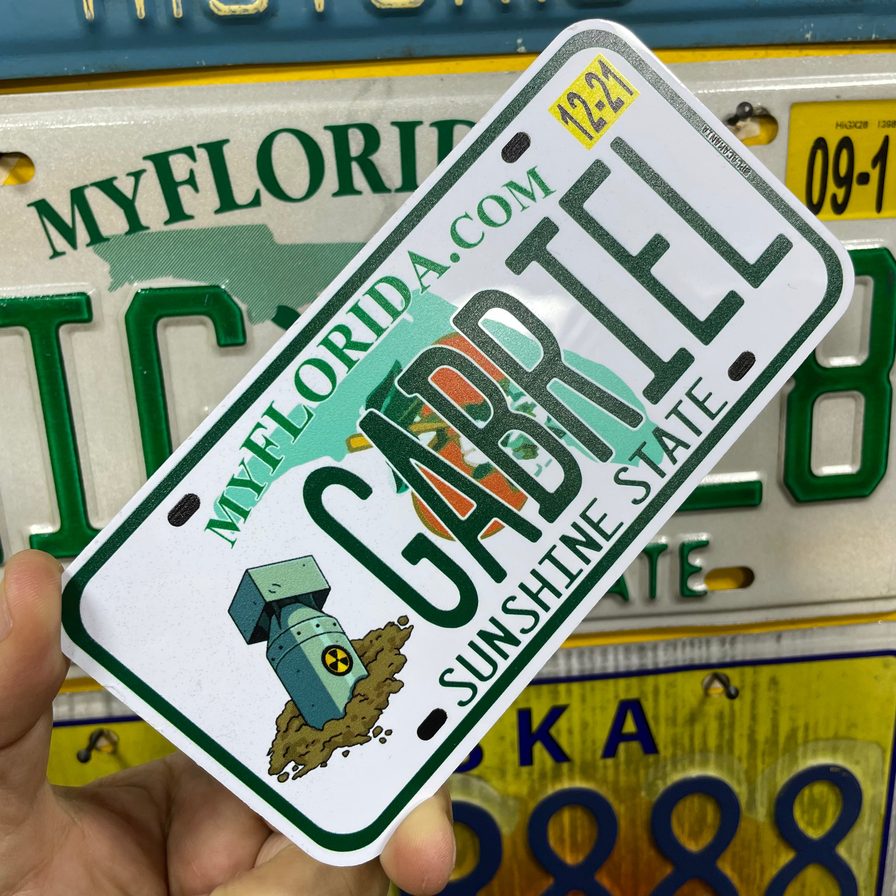 Custom Plastic Bike's License Plate