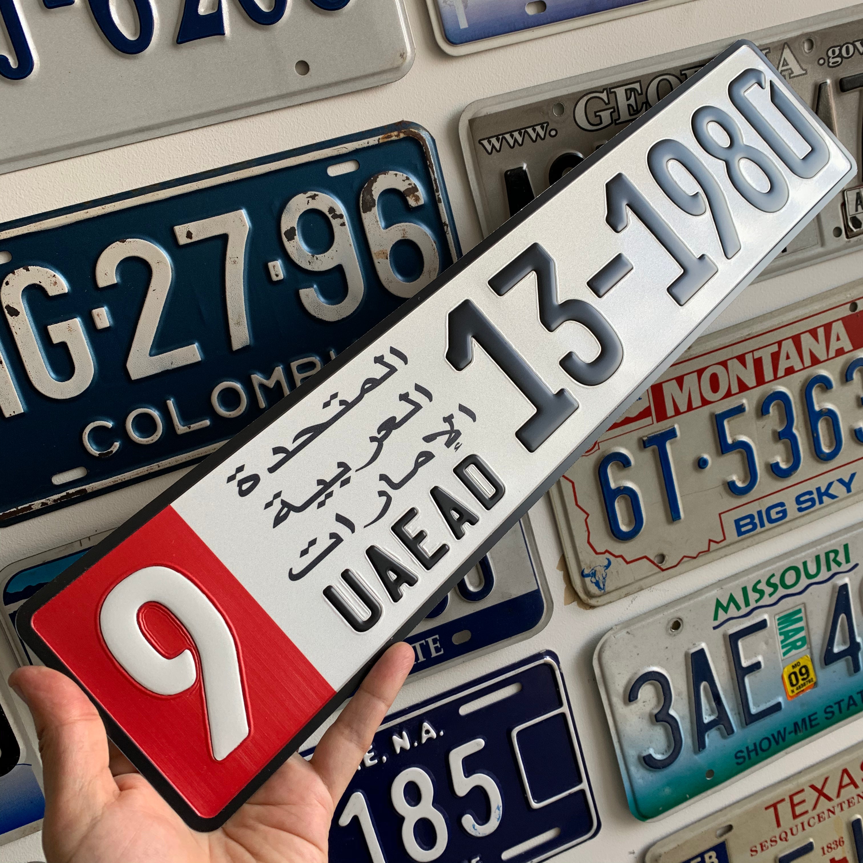 Custom European Aluminium Embossed Vanity License Plate